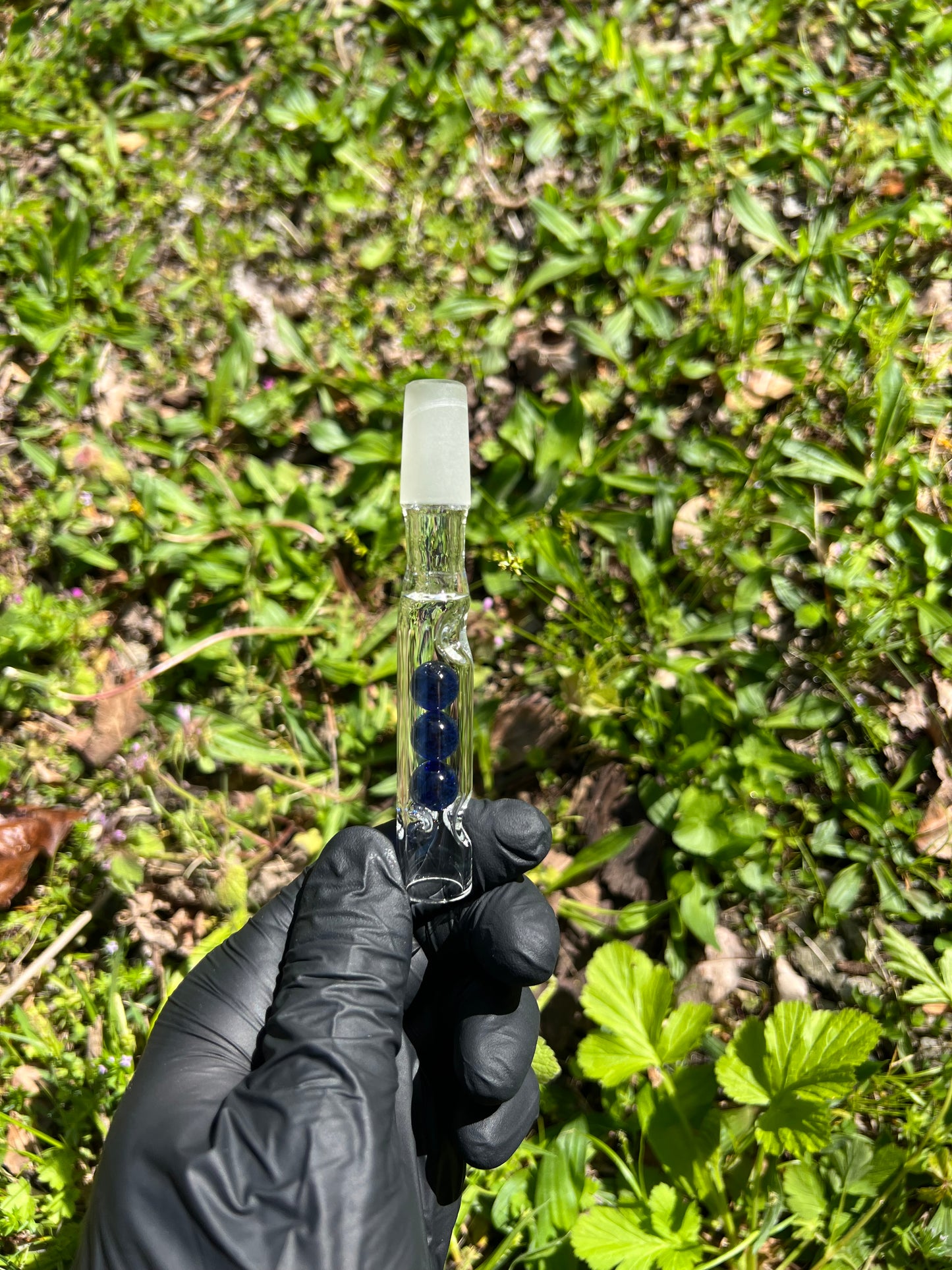 14mm WPA Tinymight Glass 3 Marble stem - Cobalt