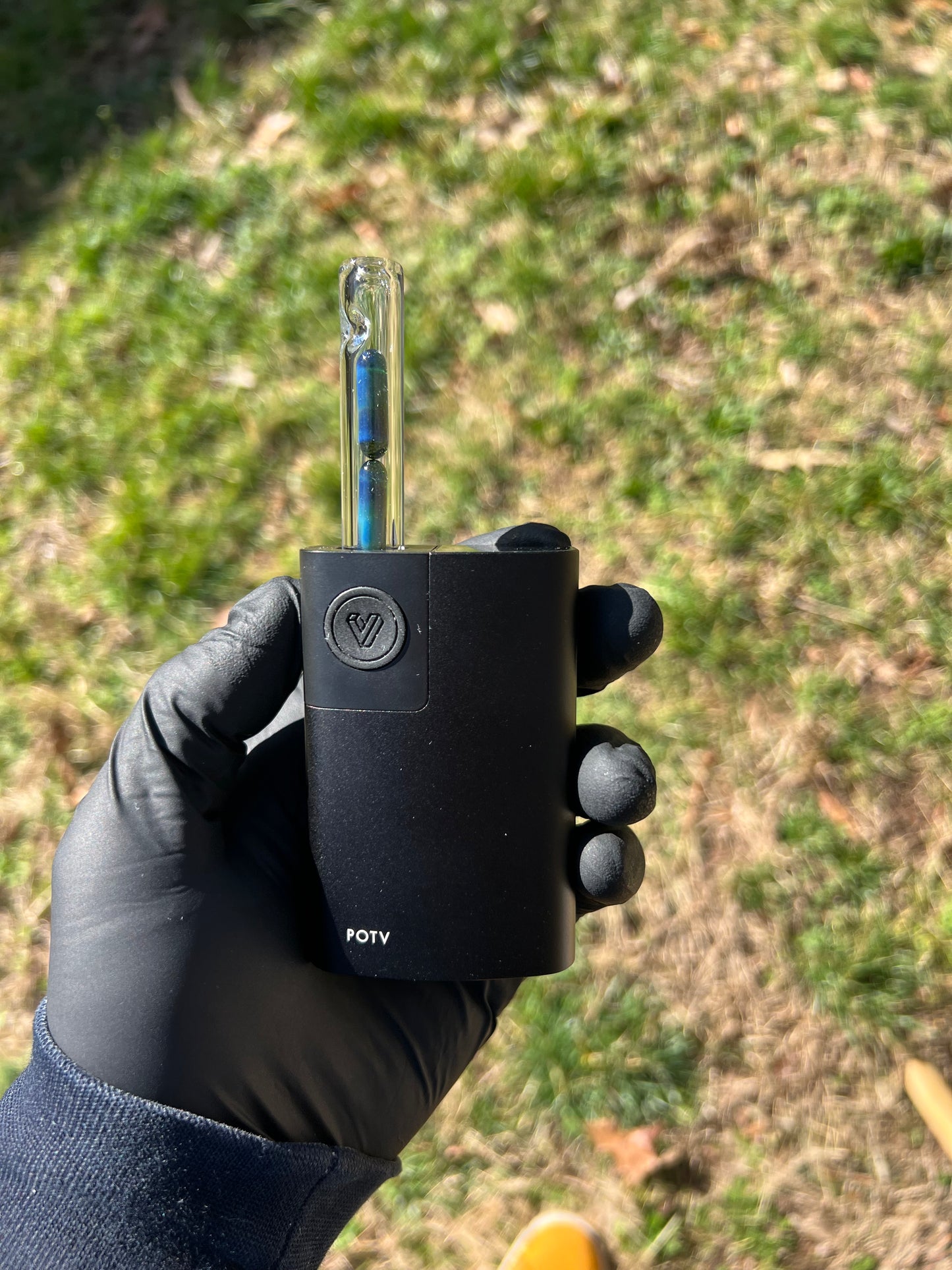 Potv Lobo/ One Glass 2 Terp pill stem - blue honey