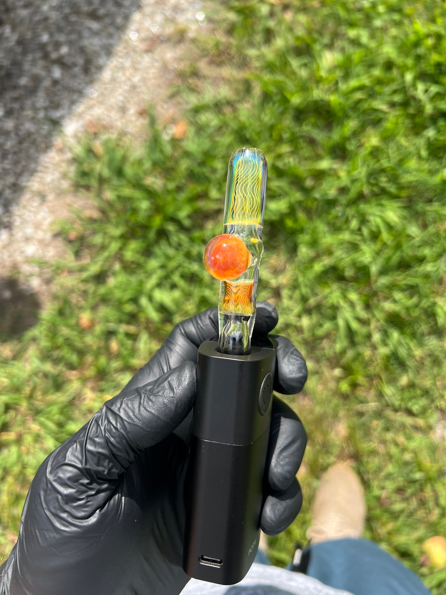Potv Lobo/ One Glass stem- Silver Fume# 2