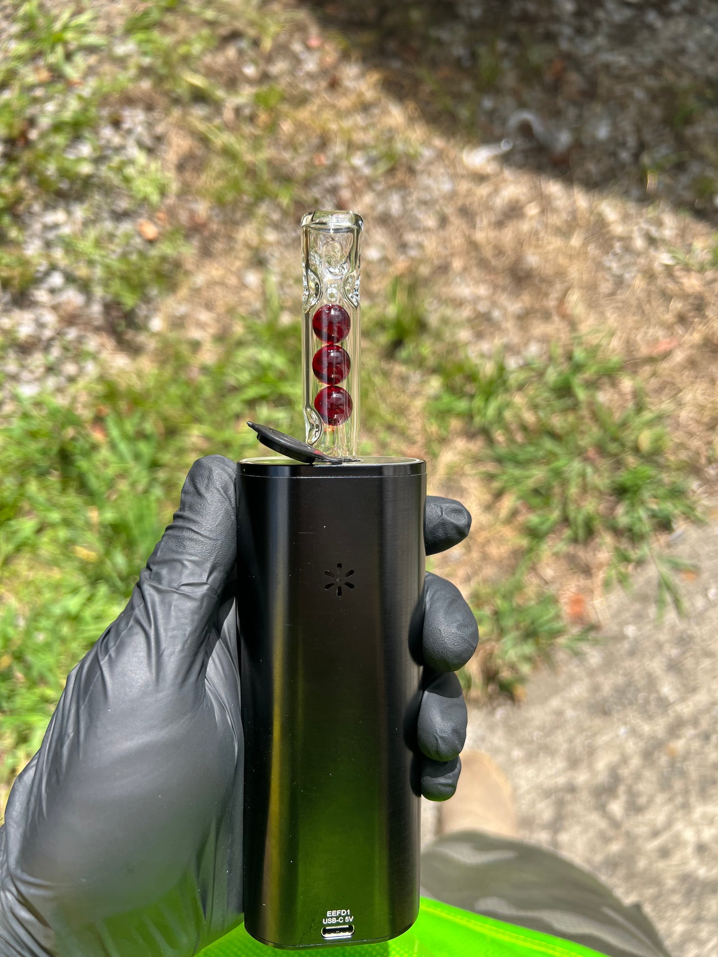 Solo 3 Glass Marble Stem - Red