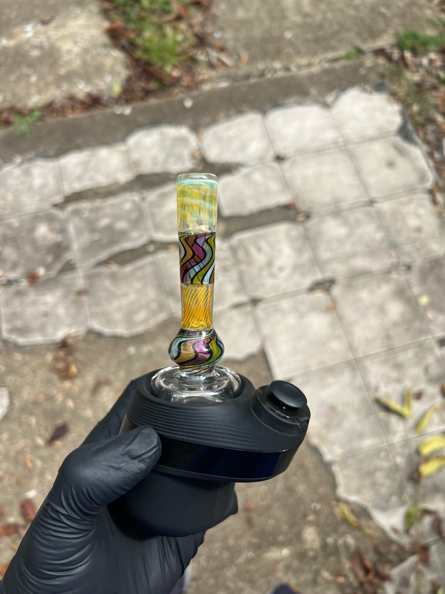 Puffco Peak Dry Top - Silver Fume/ Vibes