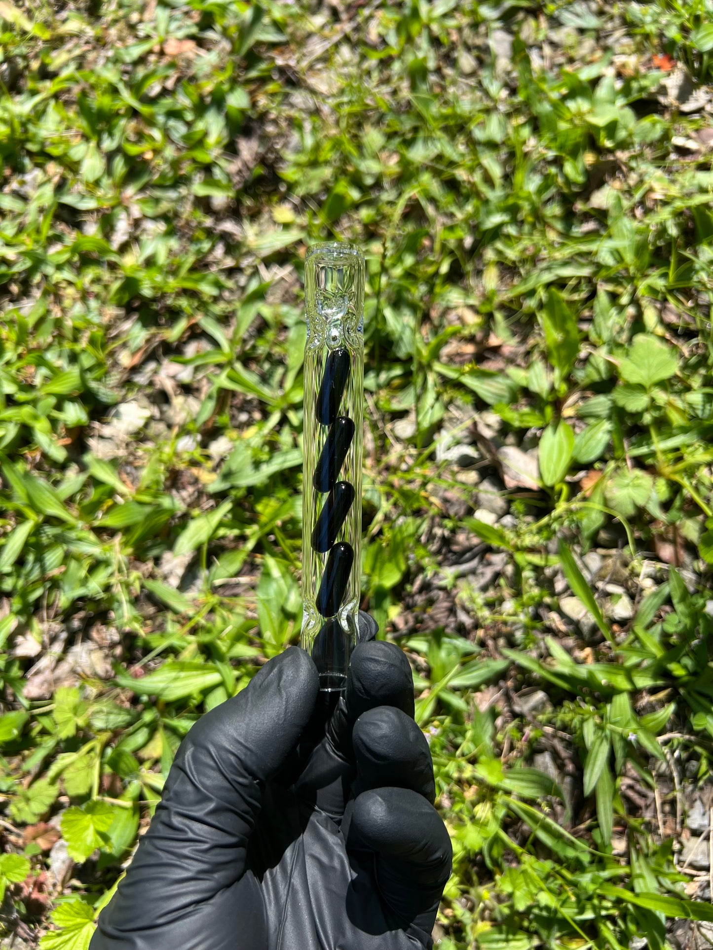 Tinymight glass 4 Terp Pill Stem w/ dimpled mouthpiece - Galaxy