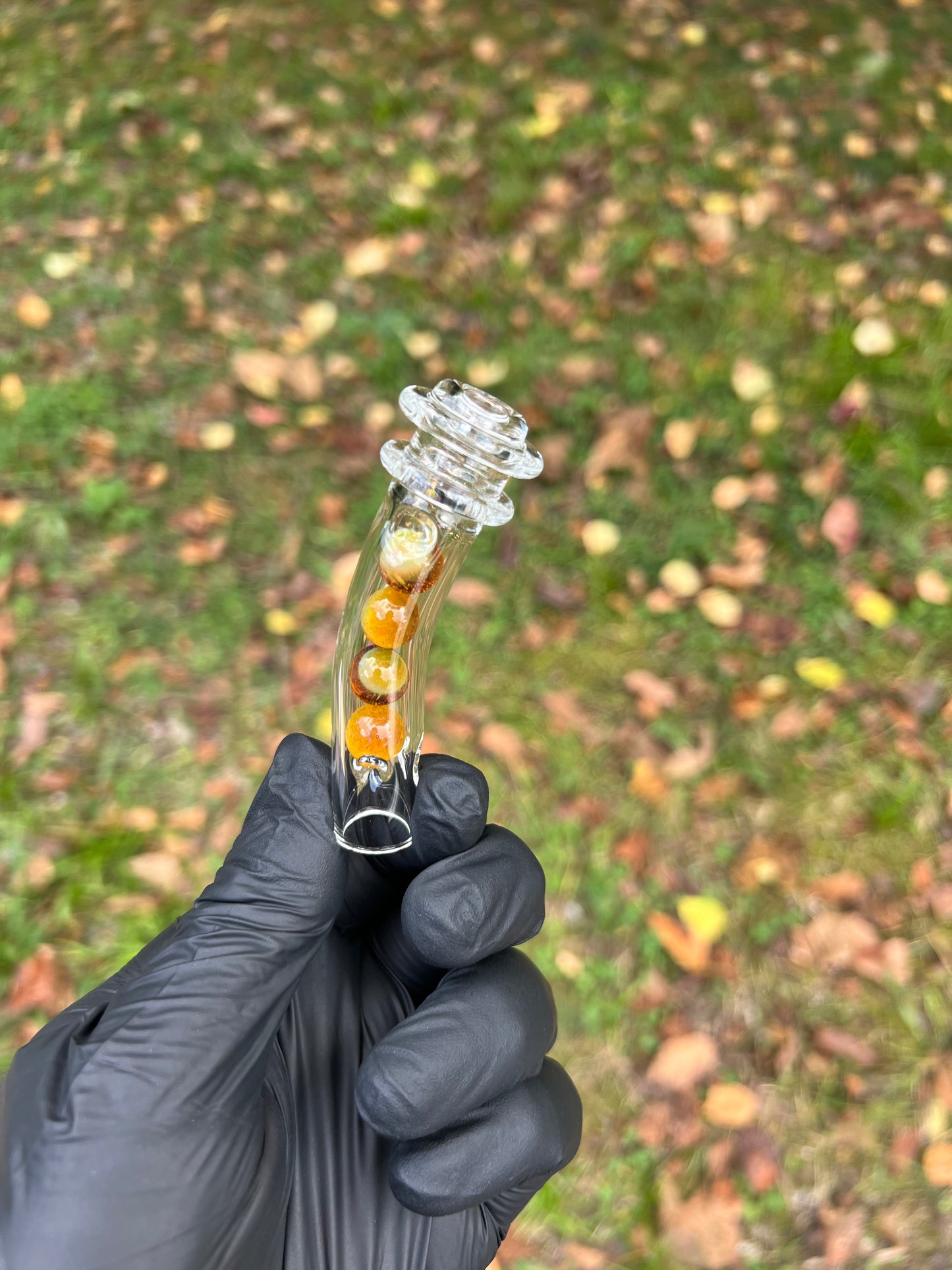 Tinymight Glass 4 Marble Stem w/blown mouthpiece - Singular Passion