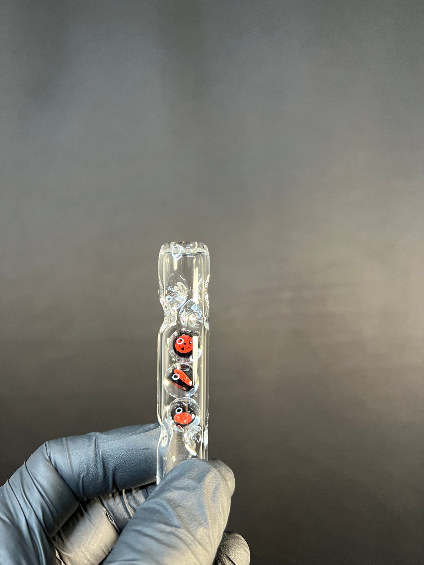 Tinymight Glass 3 Marble Stem w/dimpled mouthpiece - Sharingan