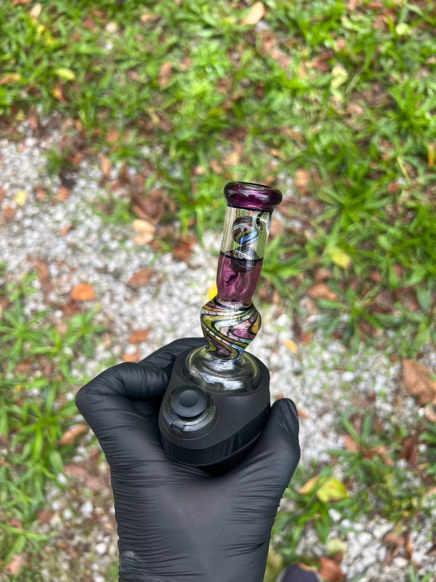 Puffco Peak Dry Marble Top - Vibes/ Gold Purple