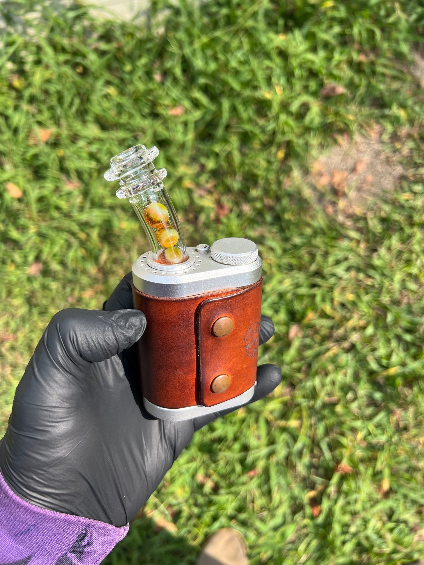 Tinymight Glass 4 Marble Stem w/blown mouthpiece - Singular Passion
