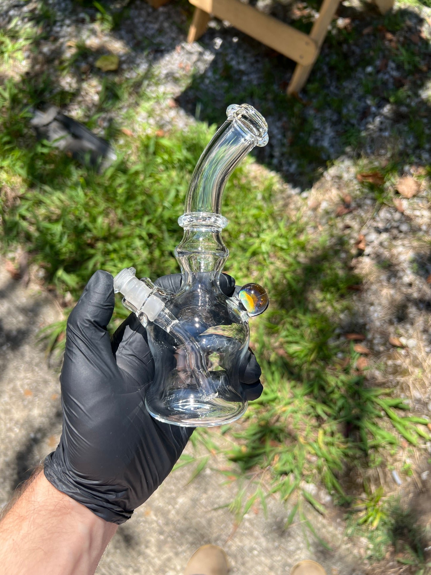 10mm Silver Fume Female Tube removable down stem #3