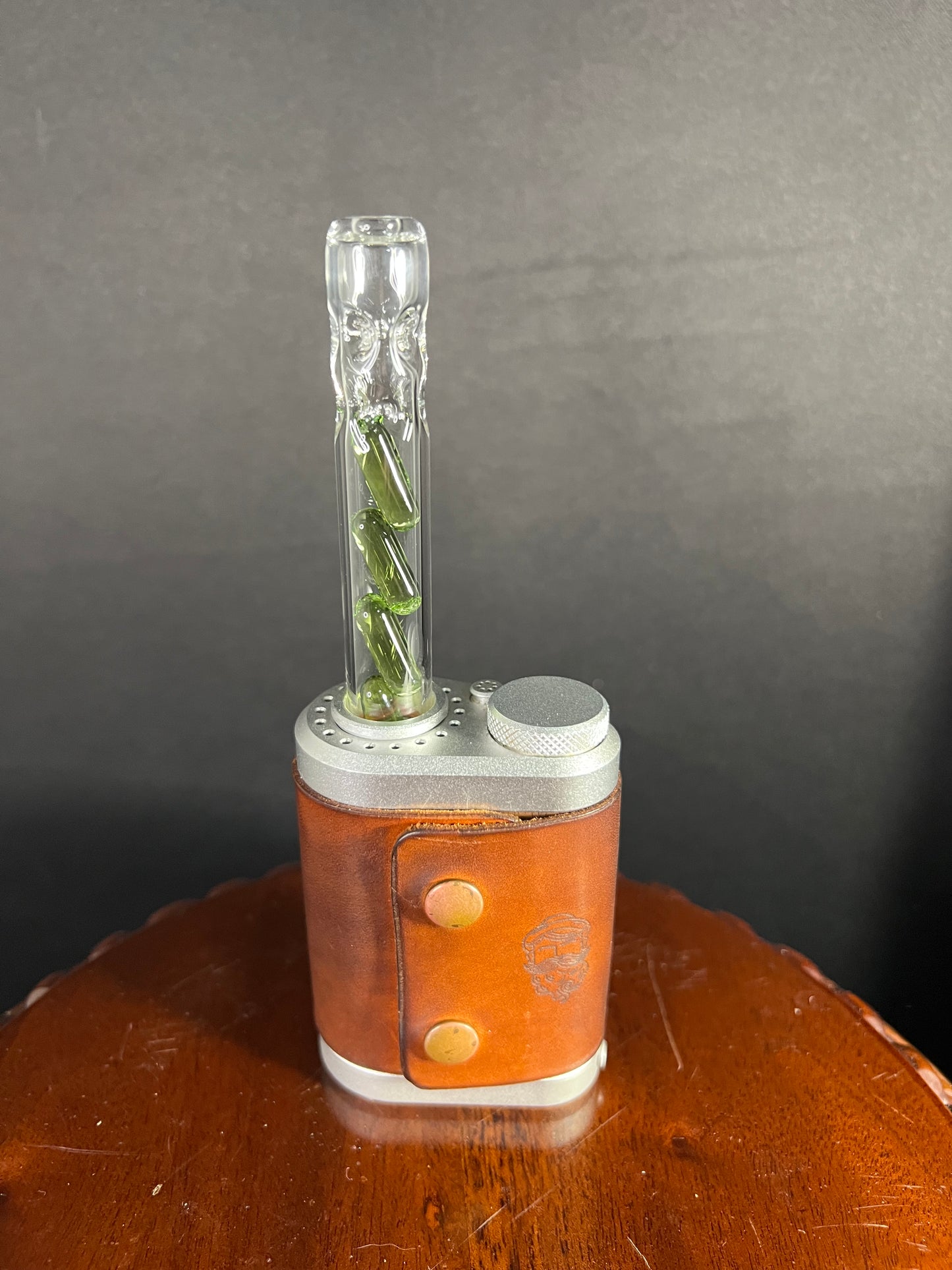 Tinymight Glass 4 Terp Pill Stem w/ dimpled mouthpiece - Absinthe