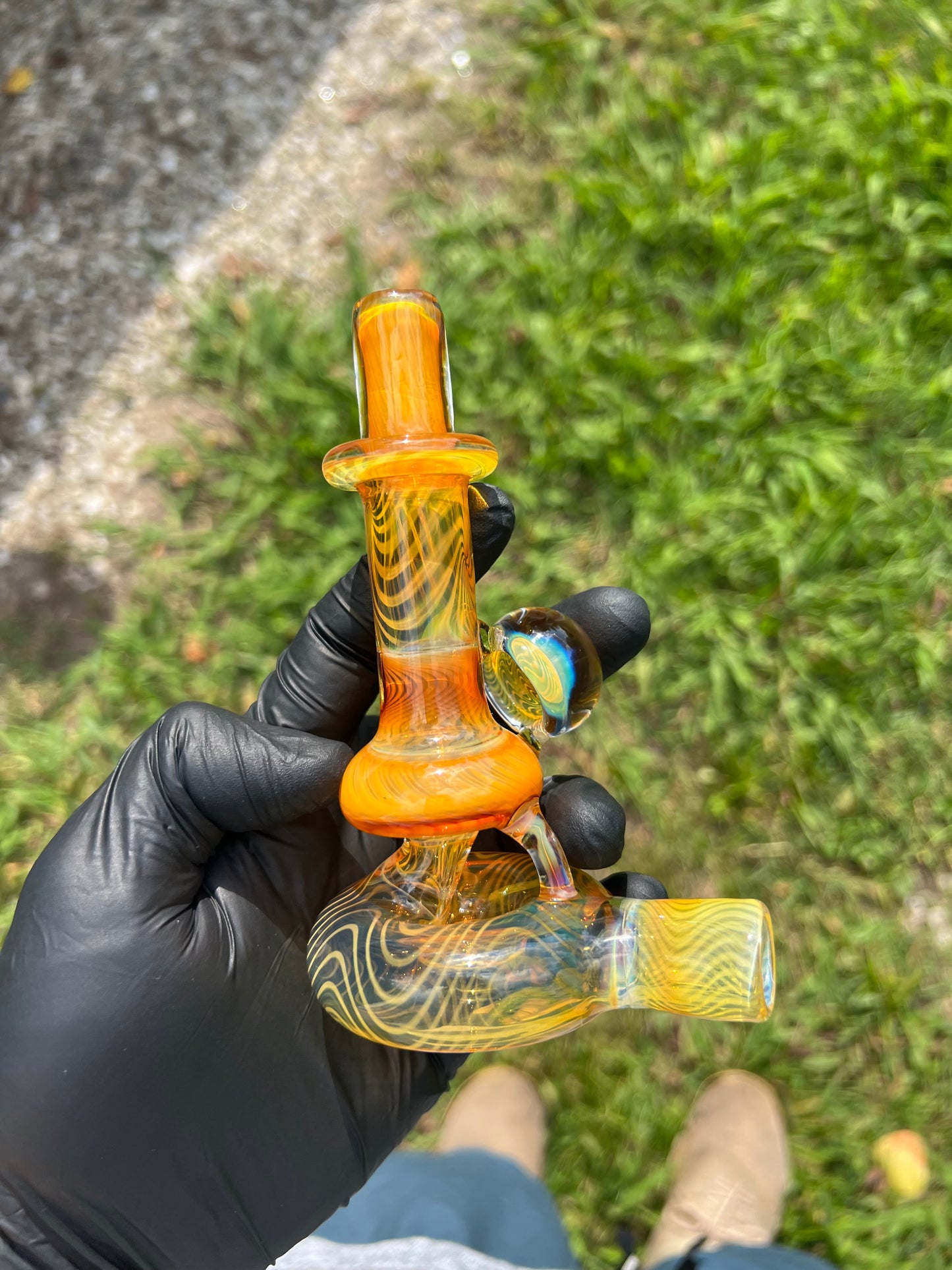 14mm Dry Donut Hammer- Silver Fume