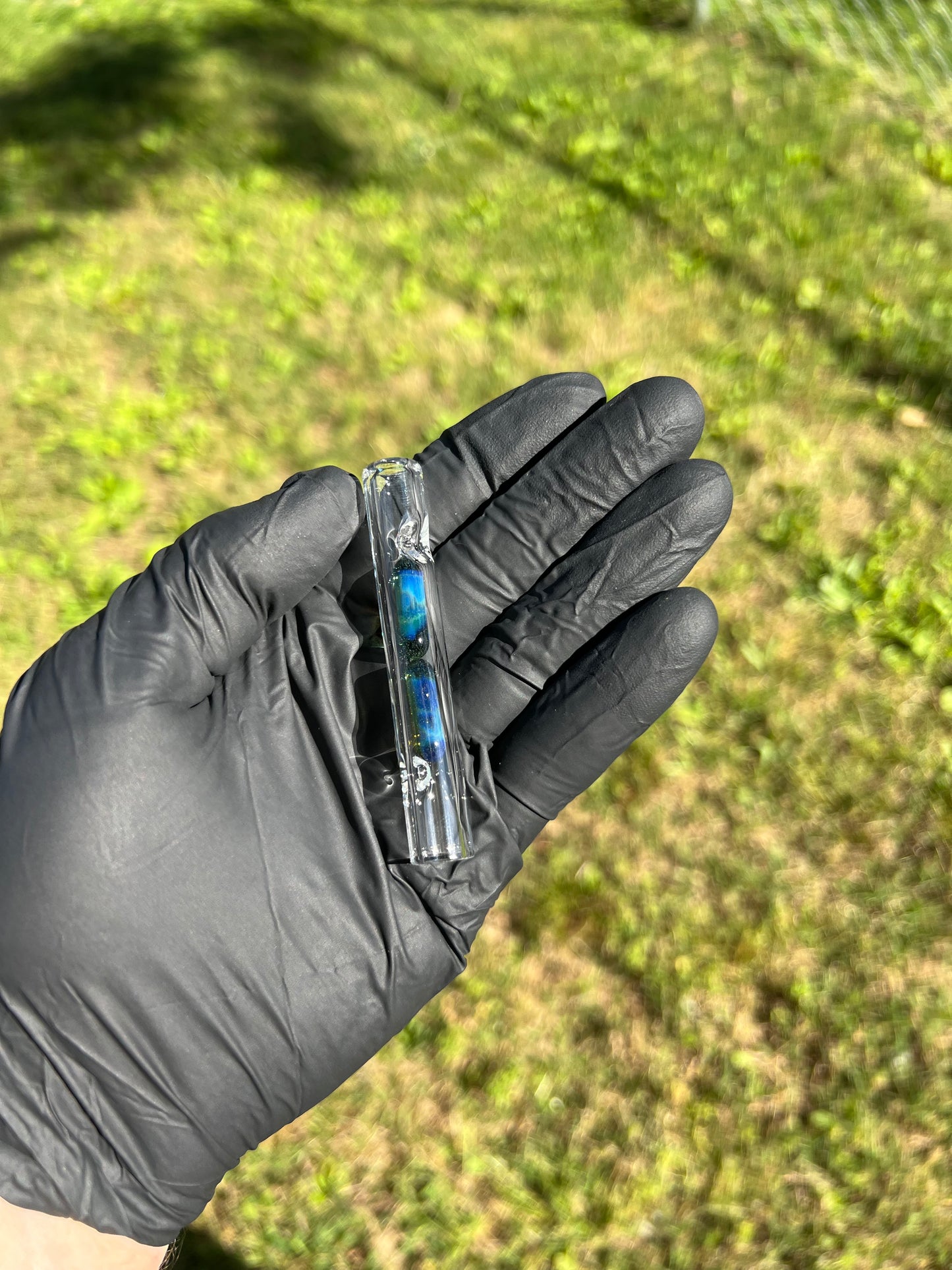 Potv Lobo/ One Glass 2 Terp pill stem - blue honey