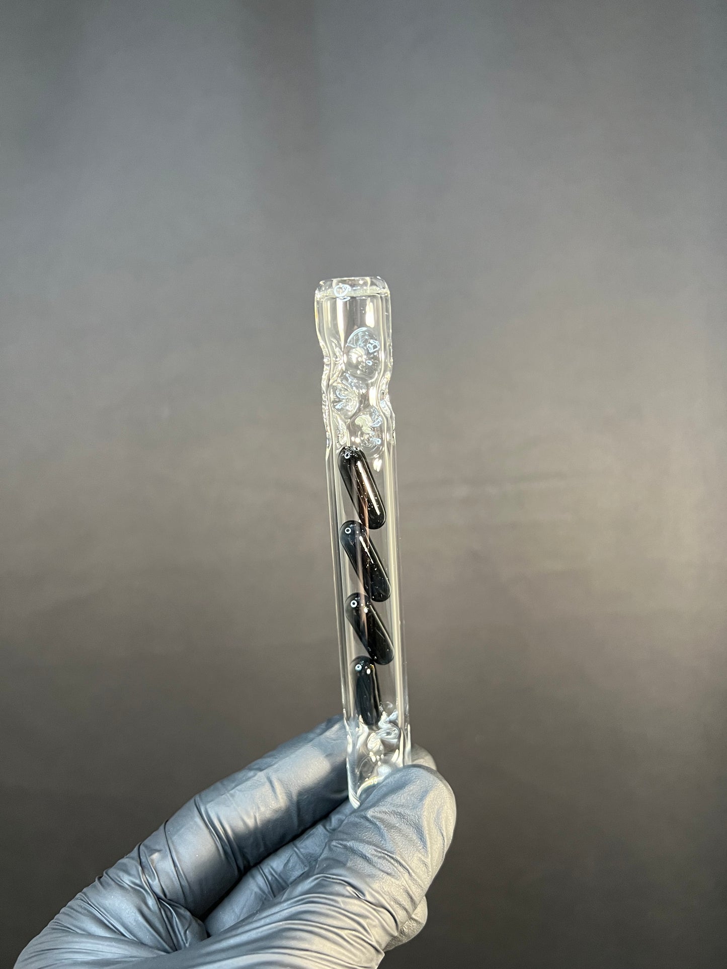 Glass 4 Terp Pill Stem w/ dimpled mouthpiece - Galaxy