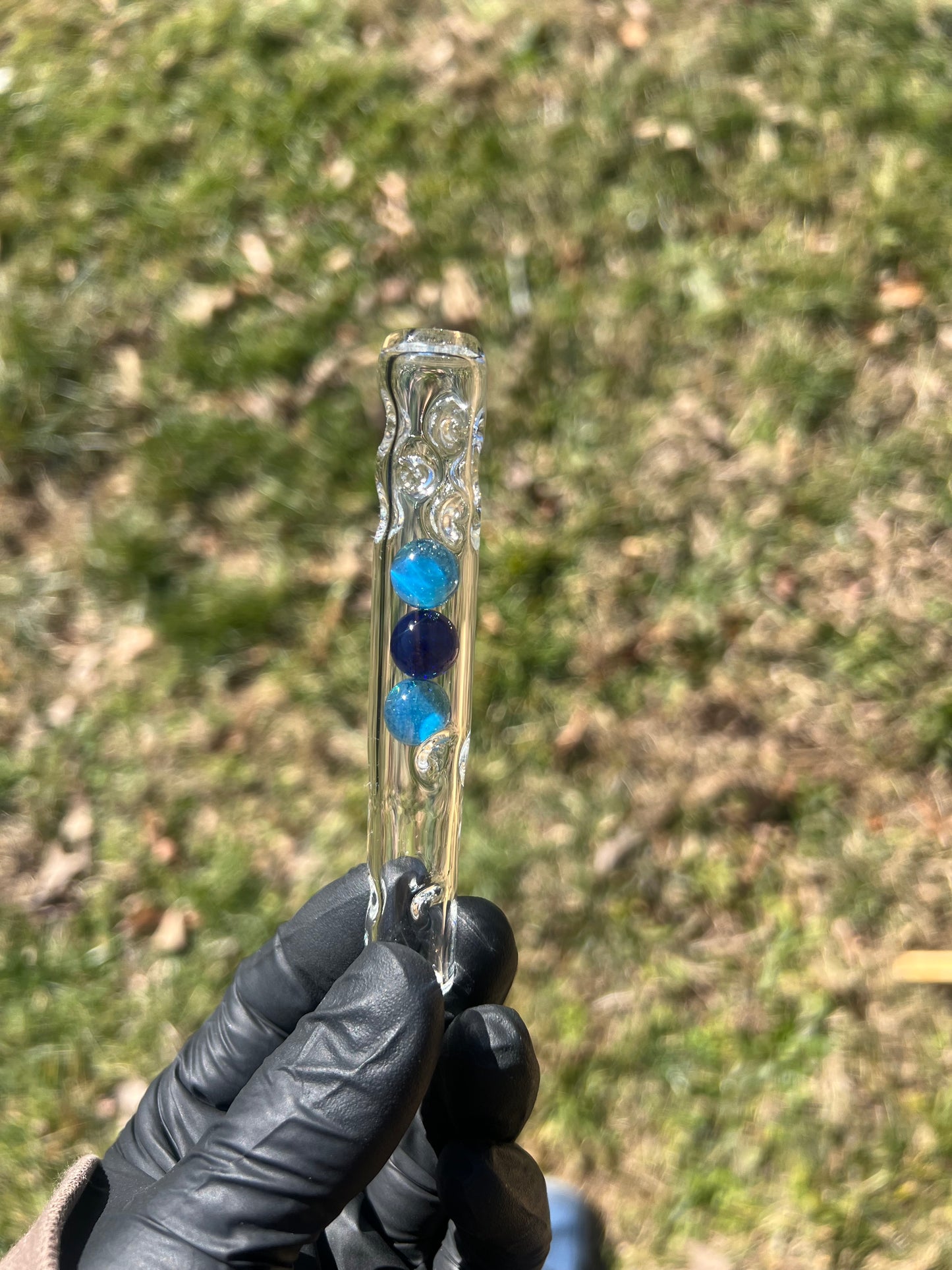 Solo 3 Glass Marble Stem - Marina/ cobalt