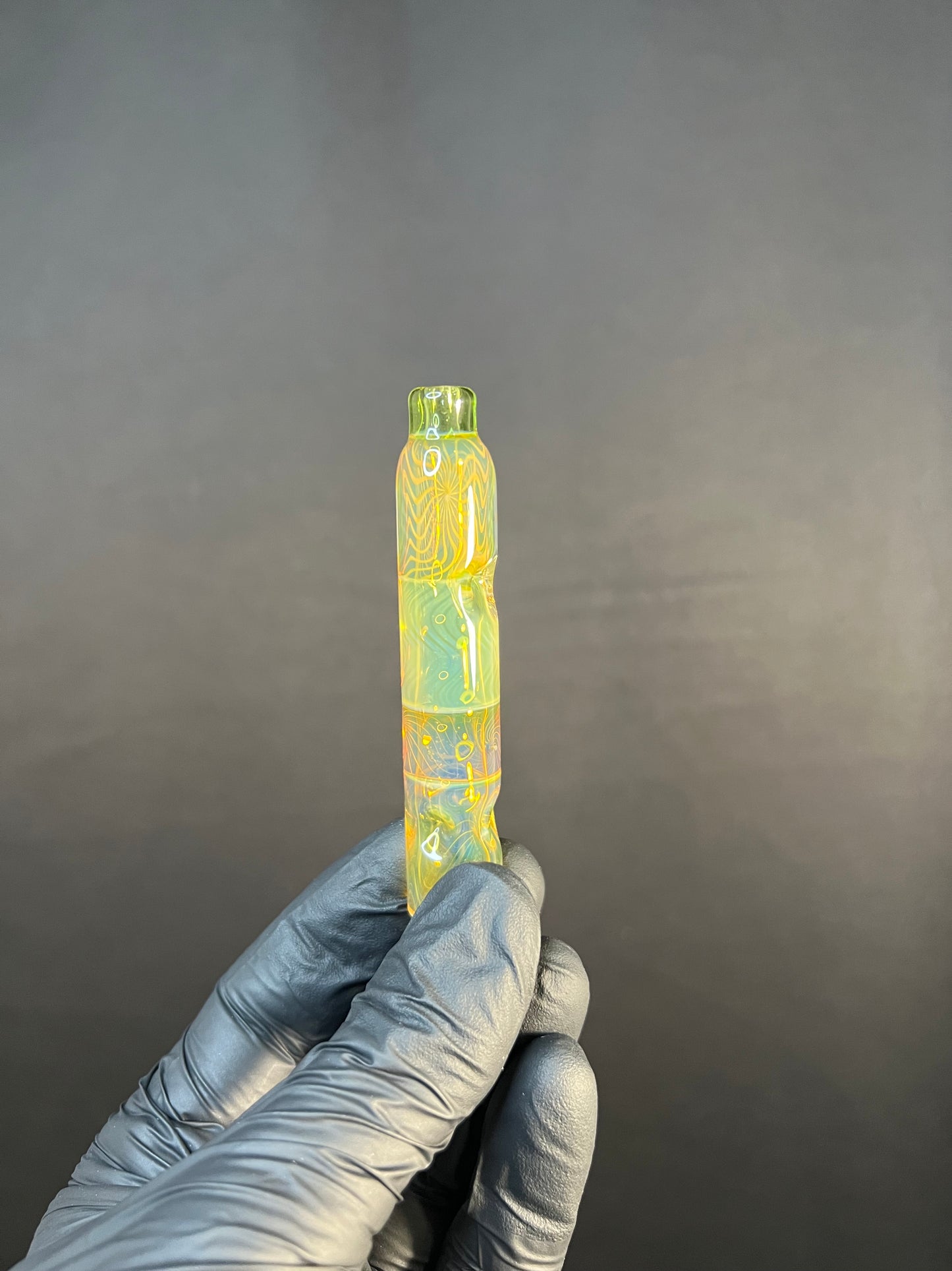 Tinymight Glass 4 Marble Stem Full Color- Silver fume/ Absinthe