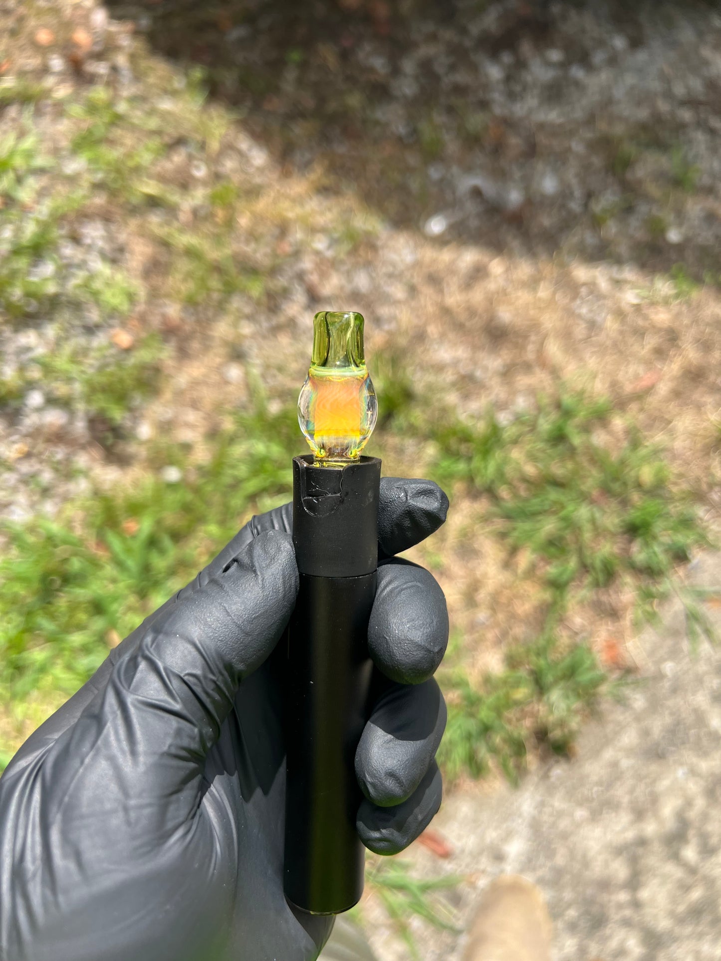Puffco Pivot Glass Implosion Turbine Top - Absinthe #2