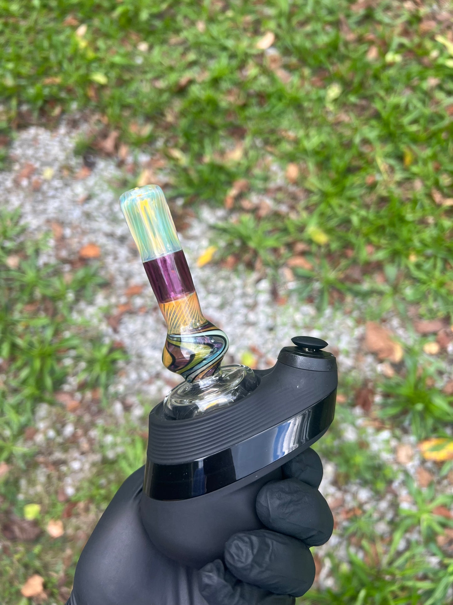 Puffco Peak Dry Top - Silver Fume/ Vibes / Gold Purple