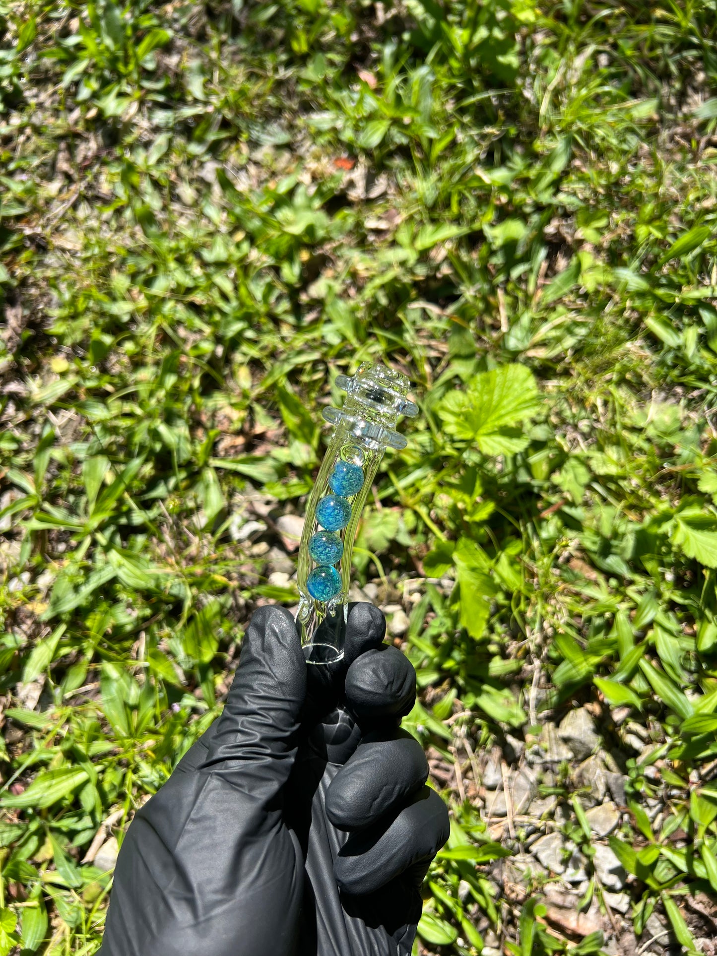 Tinymight Glass 4 Marble Stem w/Blown mouthpiece - Marina