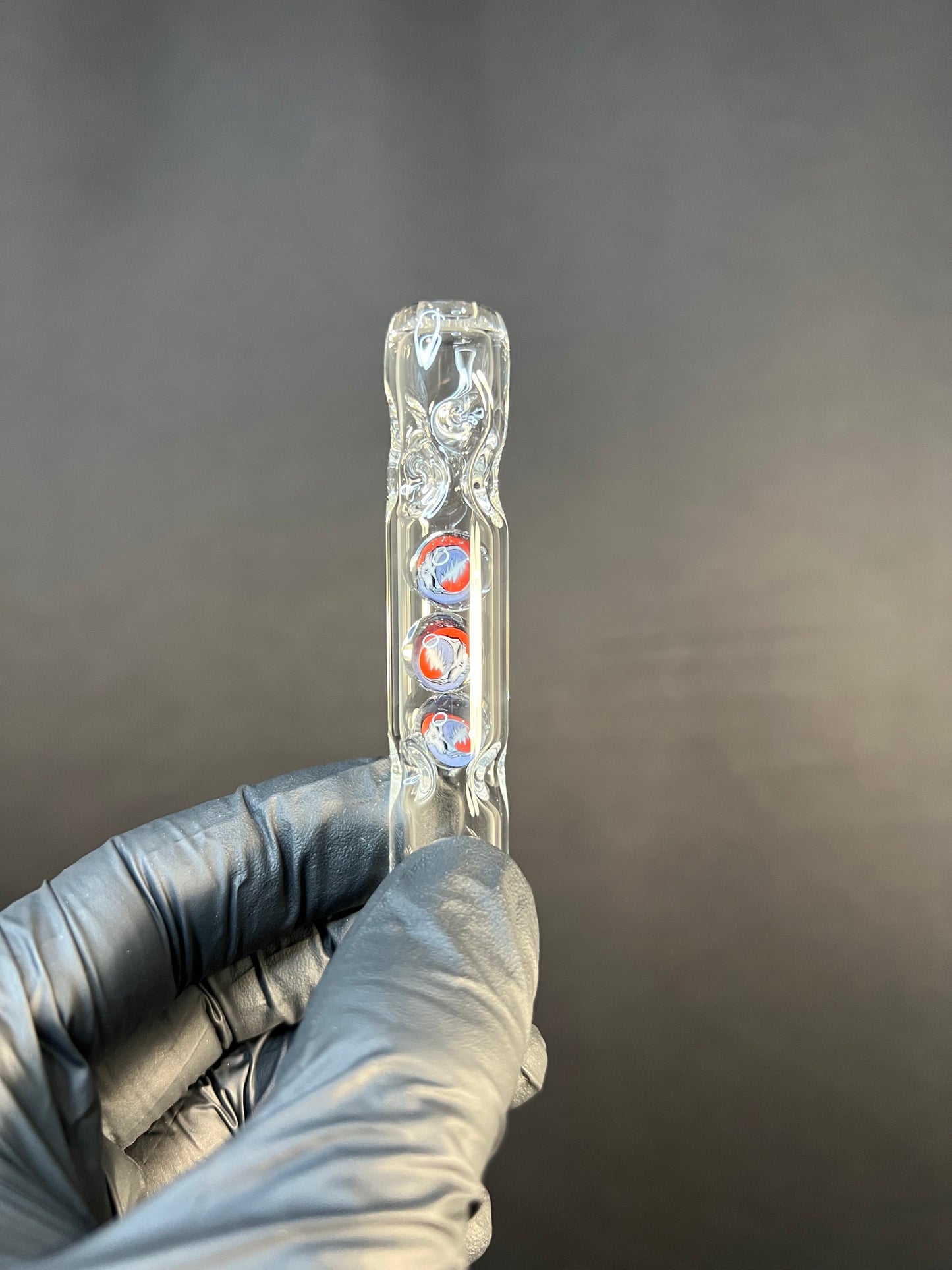 Tinymight Glass 3 Marble Stem w/dimpled mouthpiece - Steal your face
