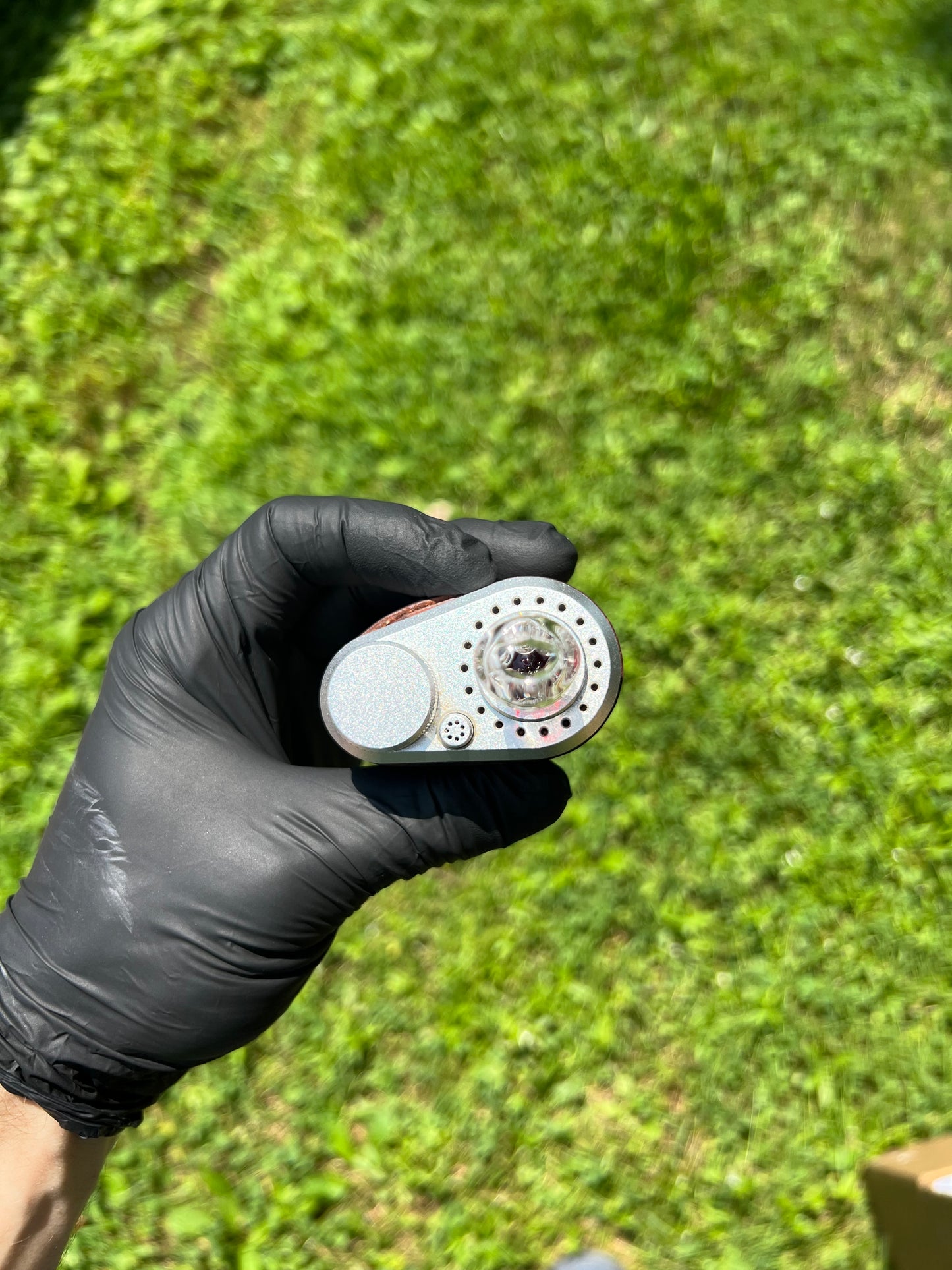 Tinymight Glass 3 Marble Stem w/alt/dimpled mouthpiece - Red