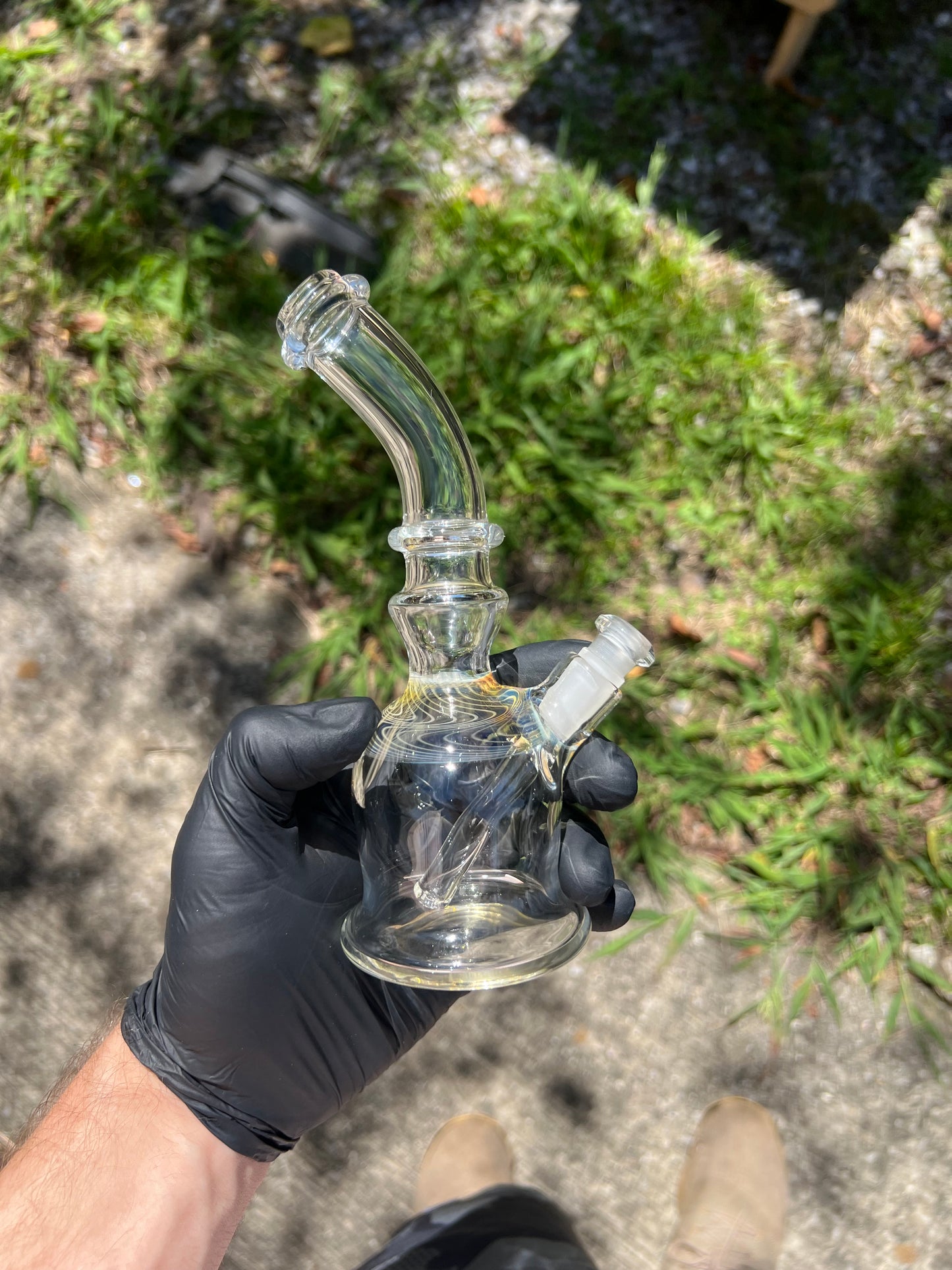10mm Silver Fume Female Tube removable down stem #4 (2nds)