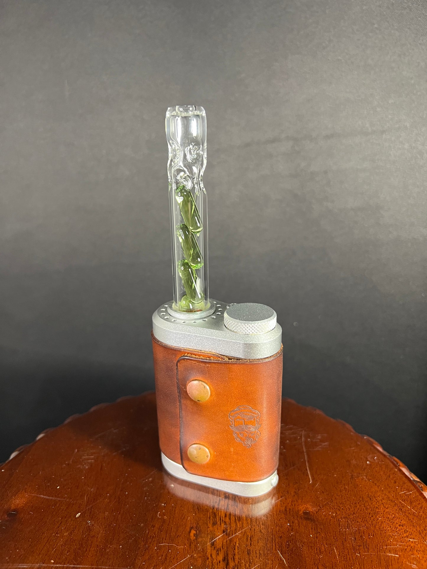 Tinymight Glass 4 Terp Pill Stem w/ dimpled mouthpiece - Absinthe