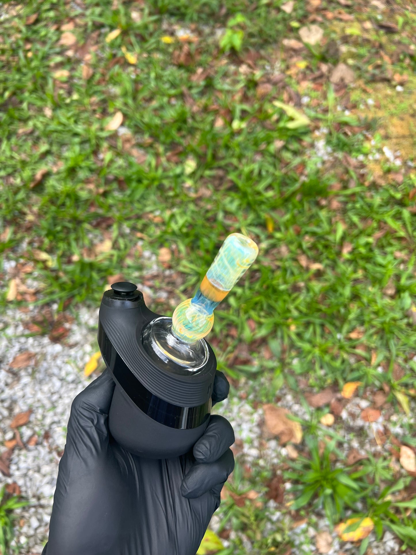 Puffco Peak Dry Top - Silver Fume/ Orange/ Marina