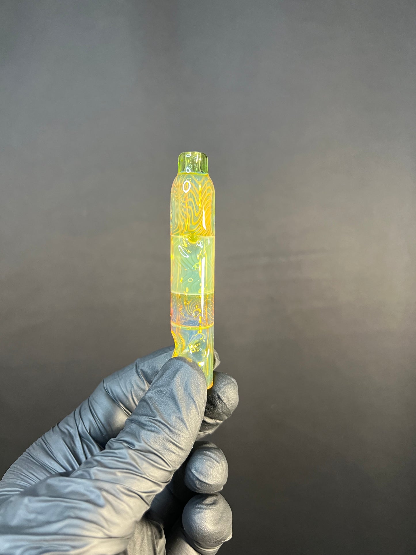 Tinymight Glass 4 Marble Stem Full Color- Silver fume/ Absinthe