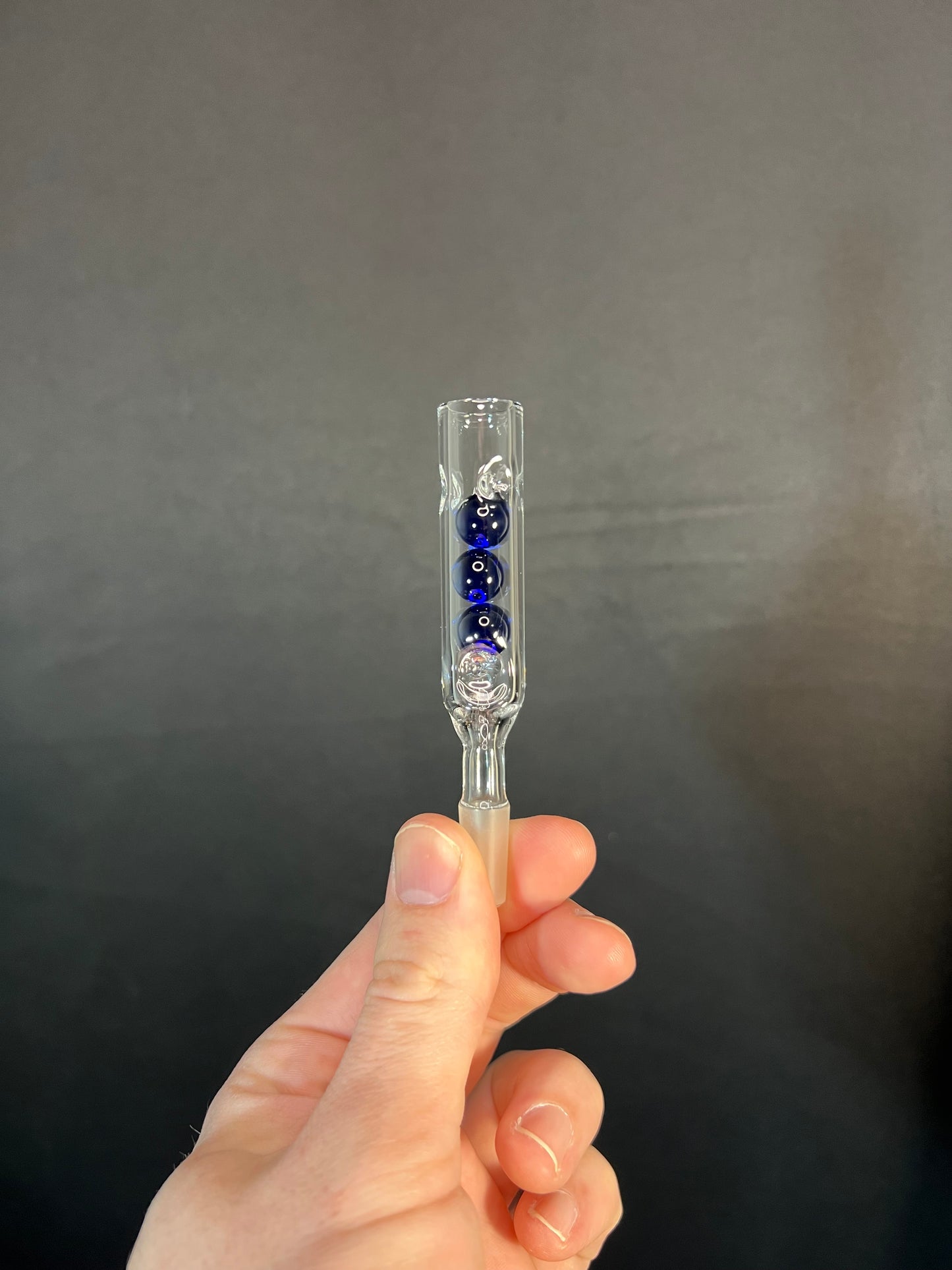 10mm WPA Tinymight Glass 3 Marble stem - Cobalt Blue