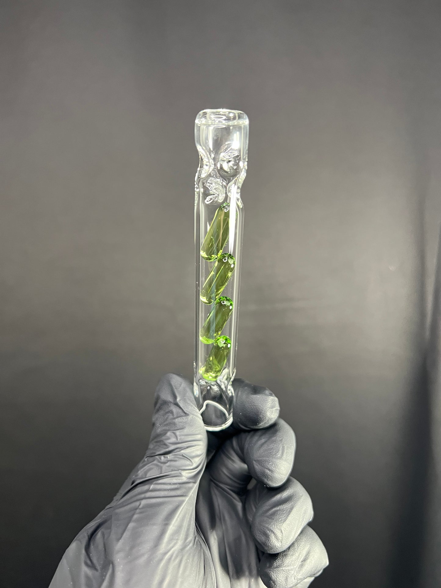 Tinymight Glass 4 Terp Pill Stem w/ dimpled mouthpiece - Absinthe