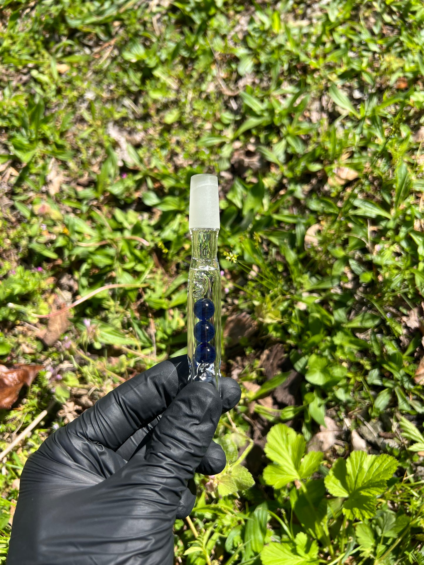 14mm WPA Tinymight Glass 3 Marble stem - Cobalt
