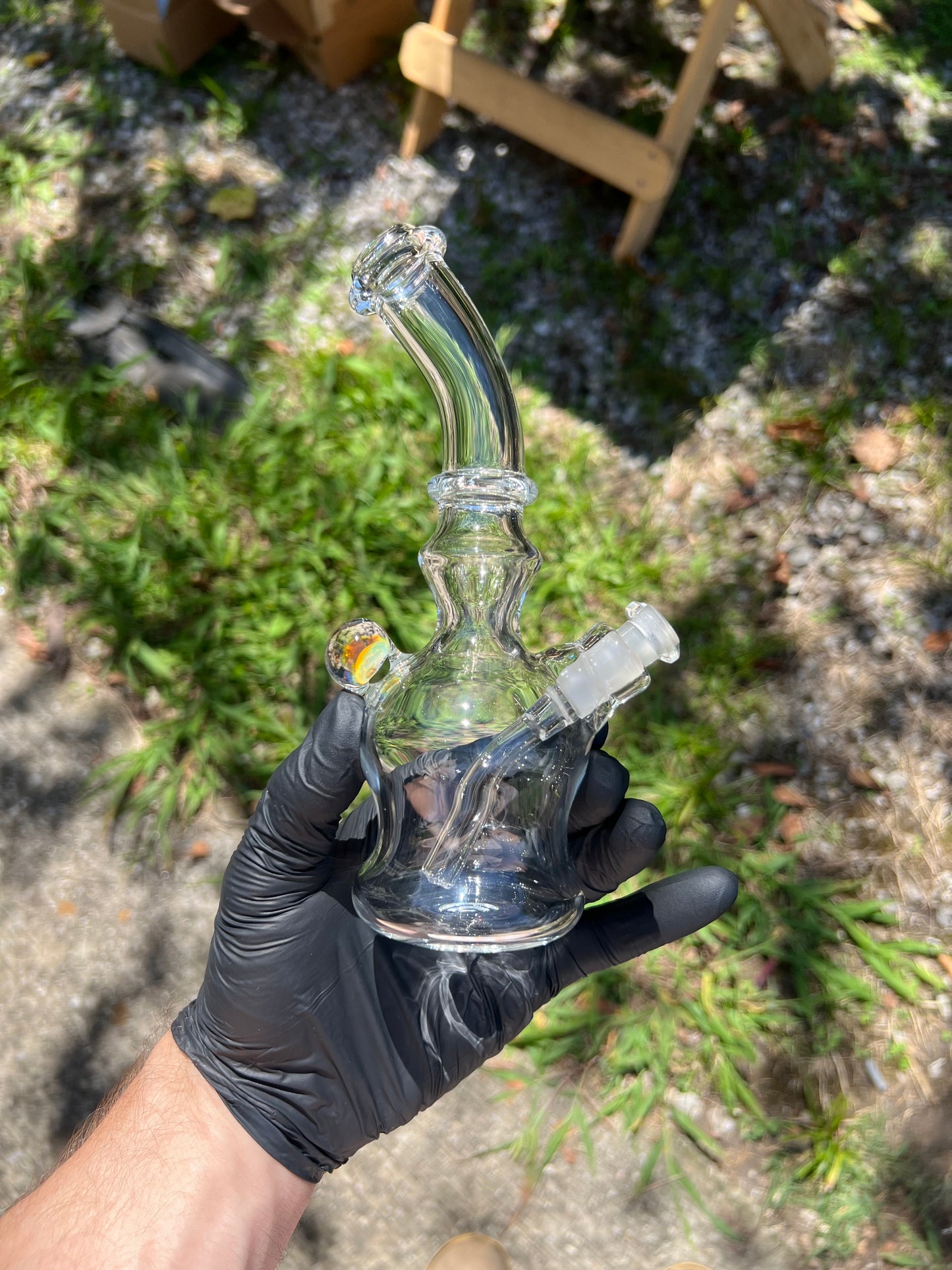 10mm Silver Fume Female Tube removable down stem #3