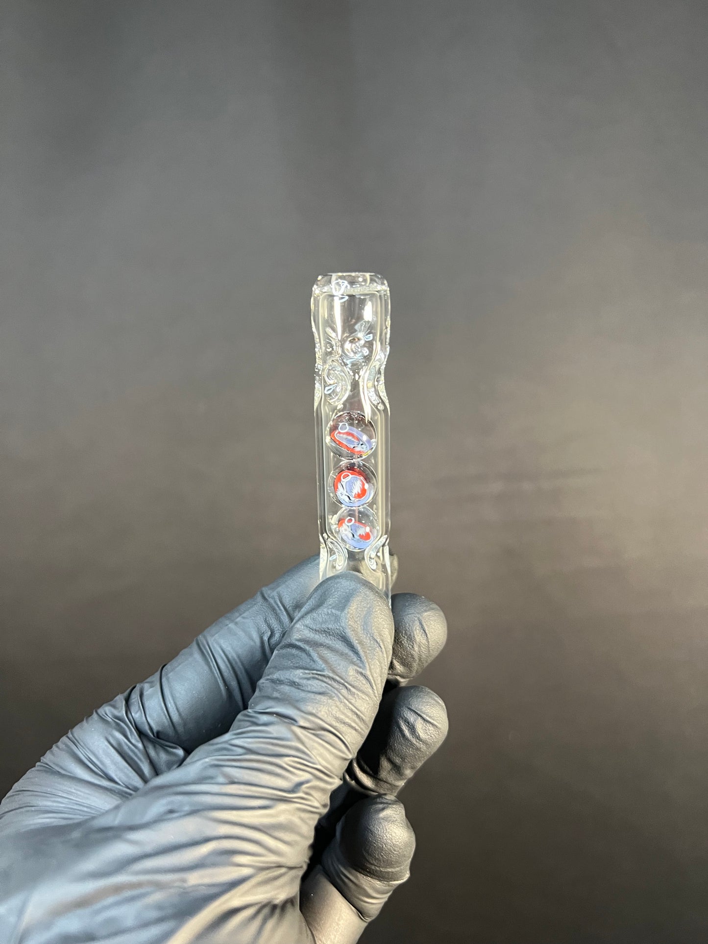 Tinymight Glass 3 Marble Stem w/dimpled mouthpiece - Steal your face