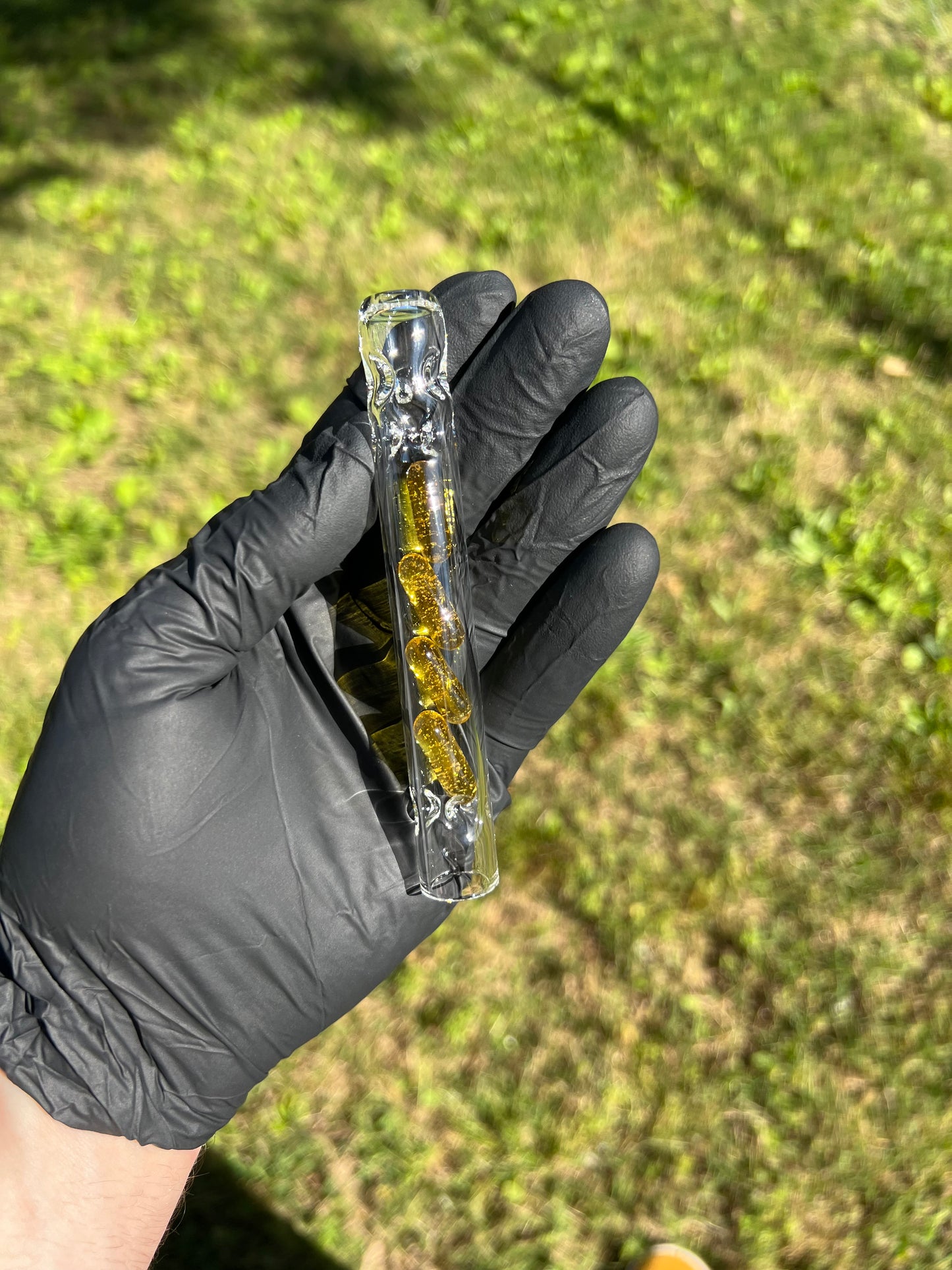 Tinymight Glass 4 Terp Pill Stem w/ dimpled mouthpiece - Crush