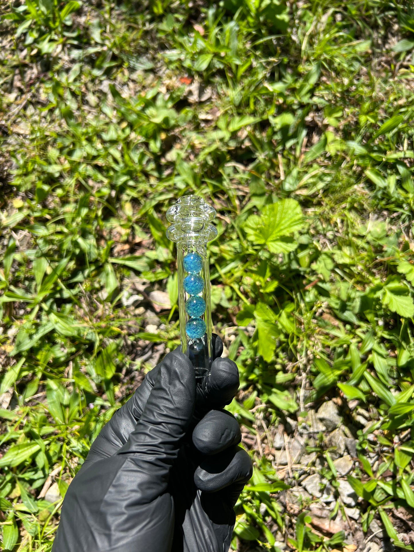 Tinymight Glass 4 Marble Stem w/Blown mouthpiece - Marina