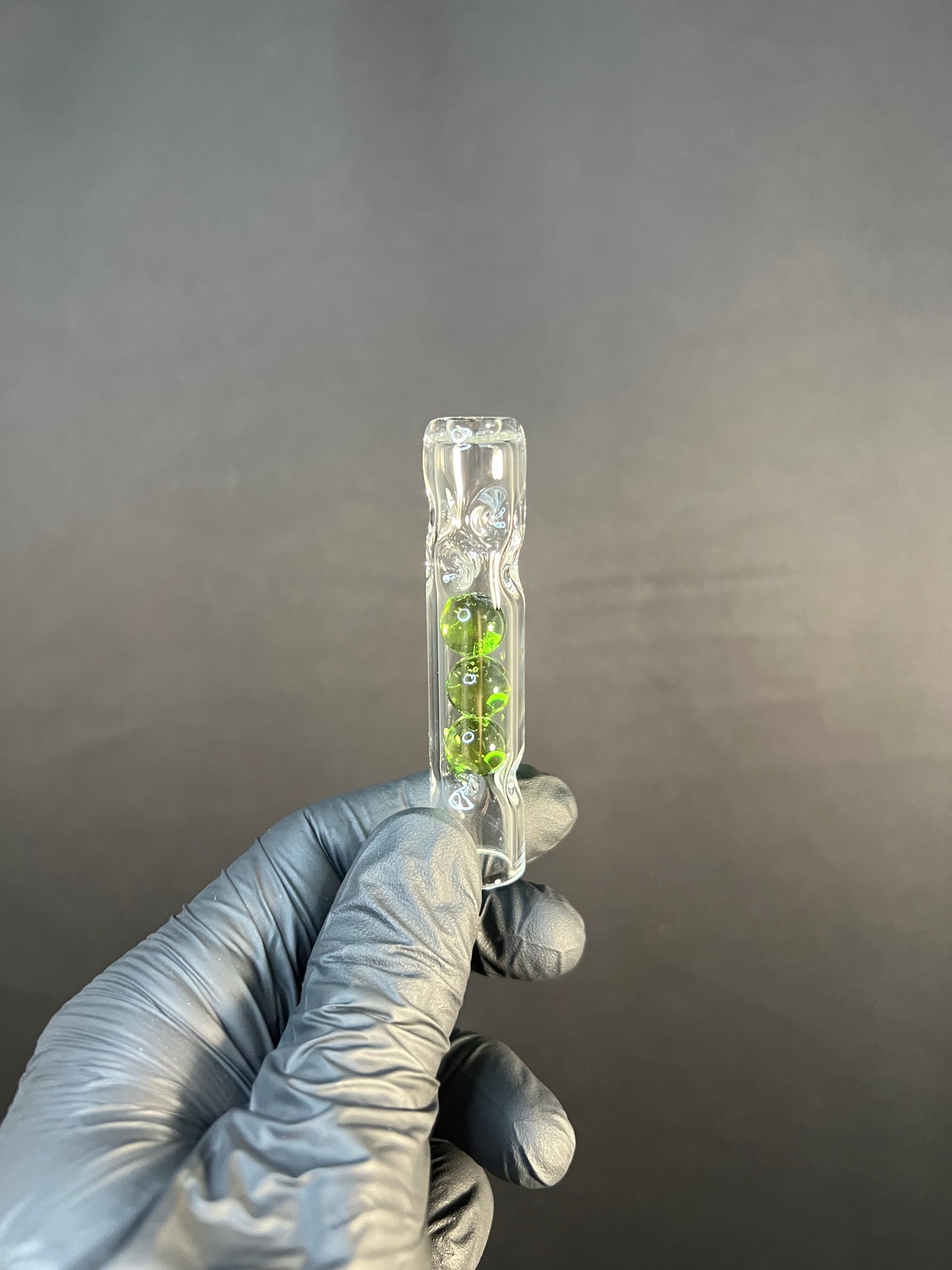 Tinymight Glass 3 Marble Stem w/dimpled mouthpiece - Absinthe