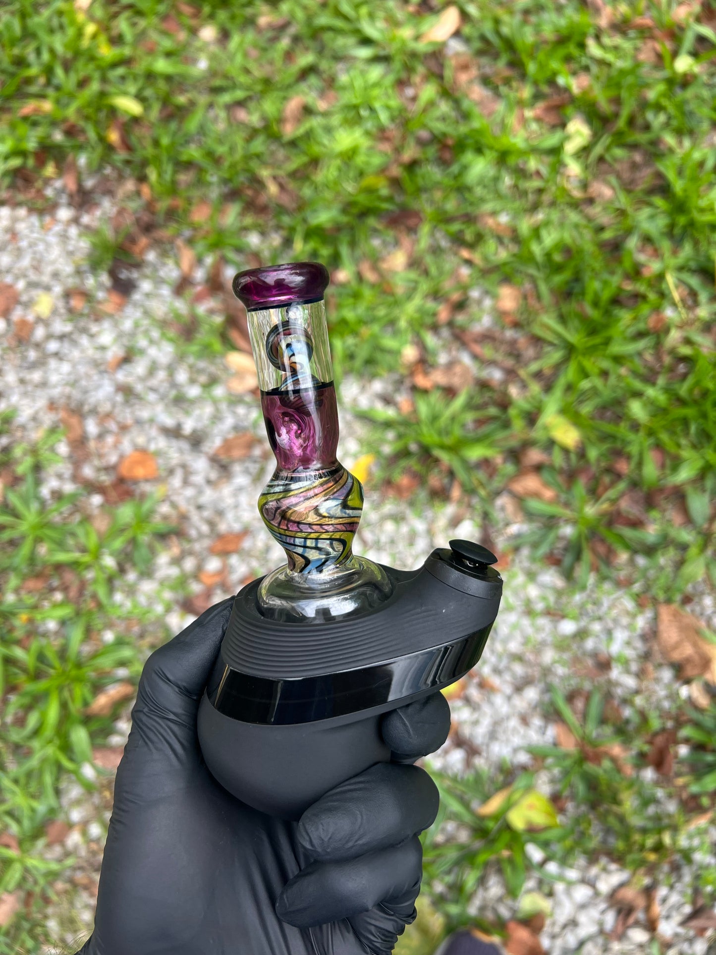Puffco Peak Dry Marble Top - Vibes/ Gold Purple