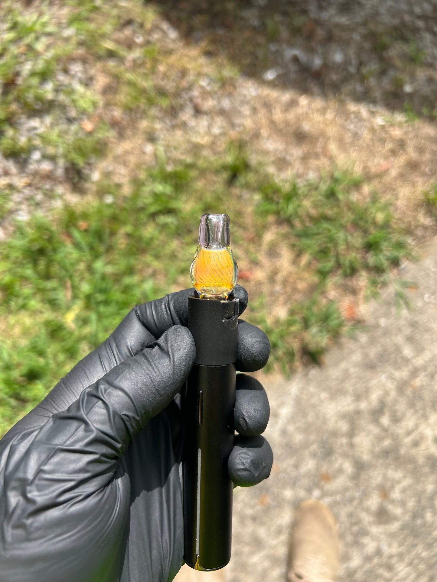 Puffco Pivot Glass Implosion Turbine Top - Purple Rain