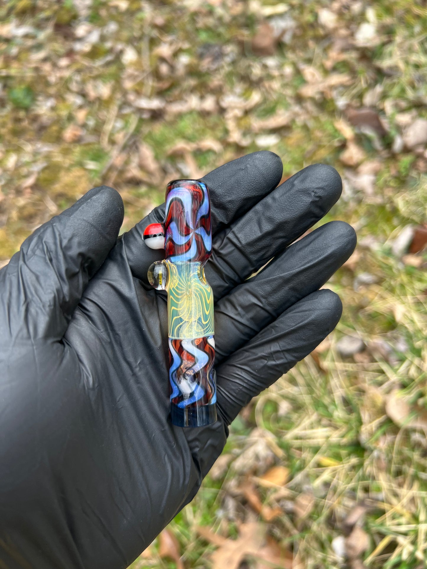 Tinymight Glass 3 Marble Stem Full Color- pkm