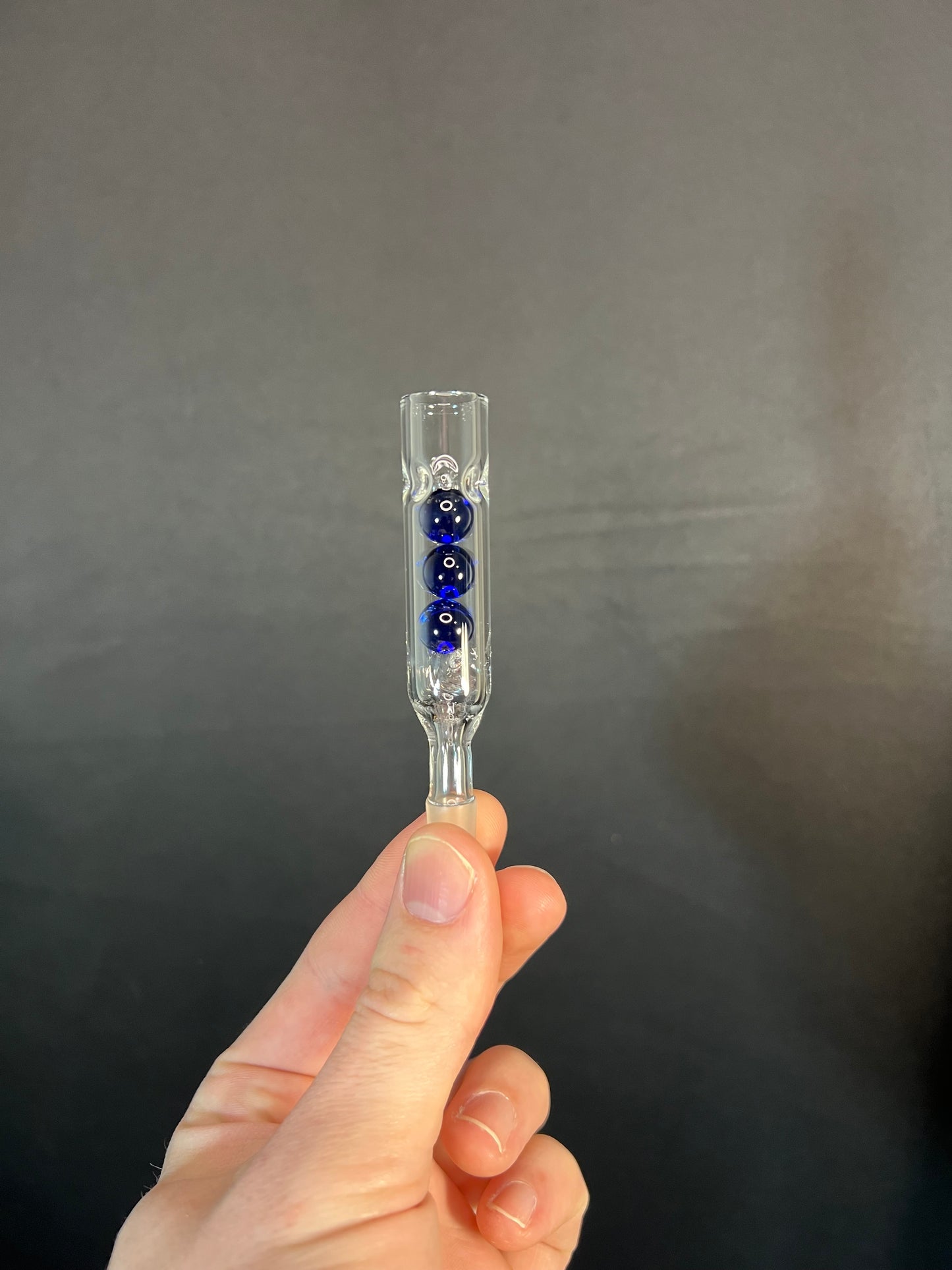 10mm WPA Tinymight Glass 3 Marble stem - Cobalt Blue