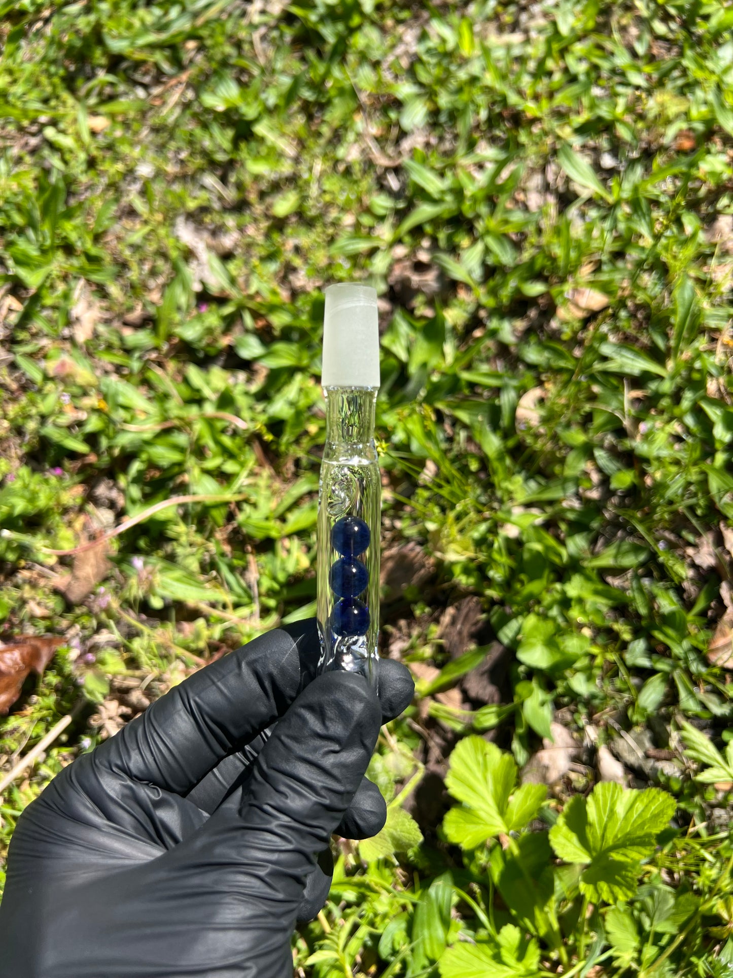 14mm WPA Tinymight Glass 3 Marble stem - Cobalt
