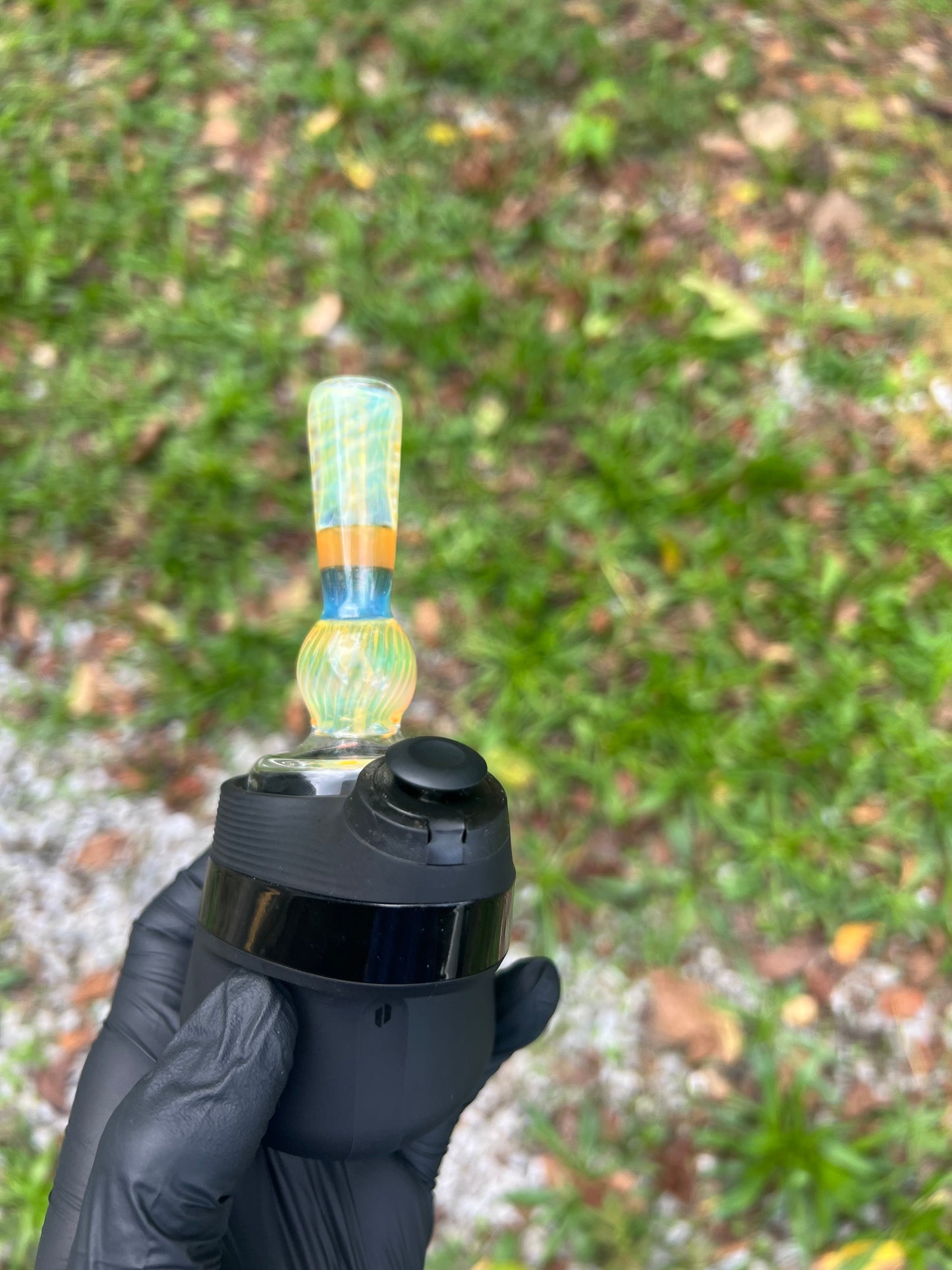 Puffco Peak Dry Top - Silver Fume/ Orange/ Marina