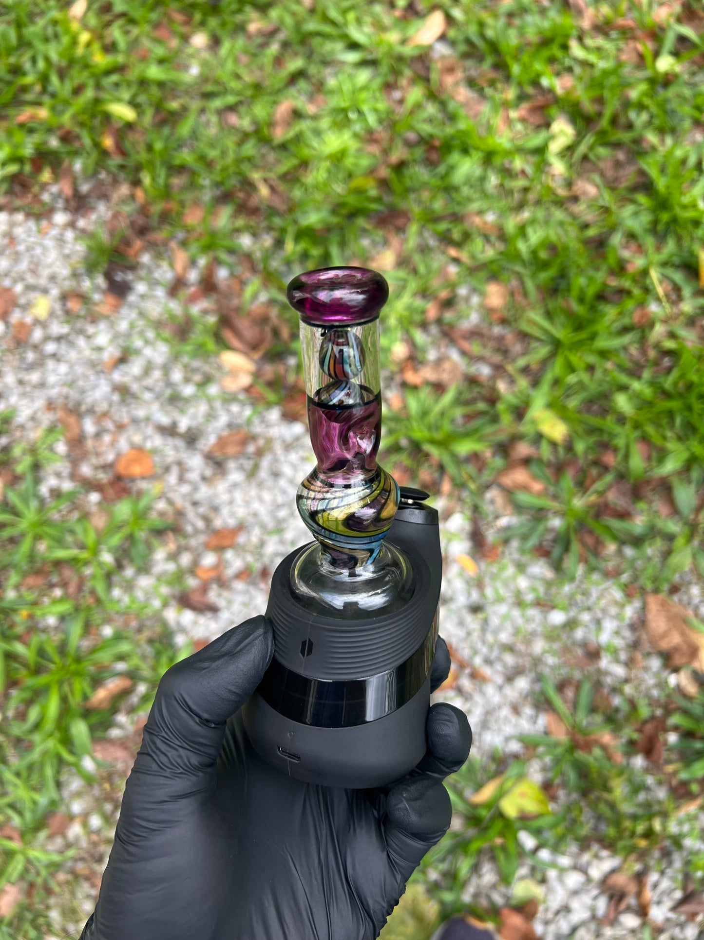 Puffco Peak Dry Marble Top - Vibes/ Gold Purple