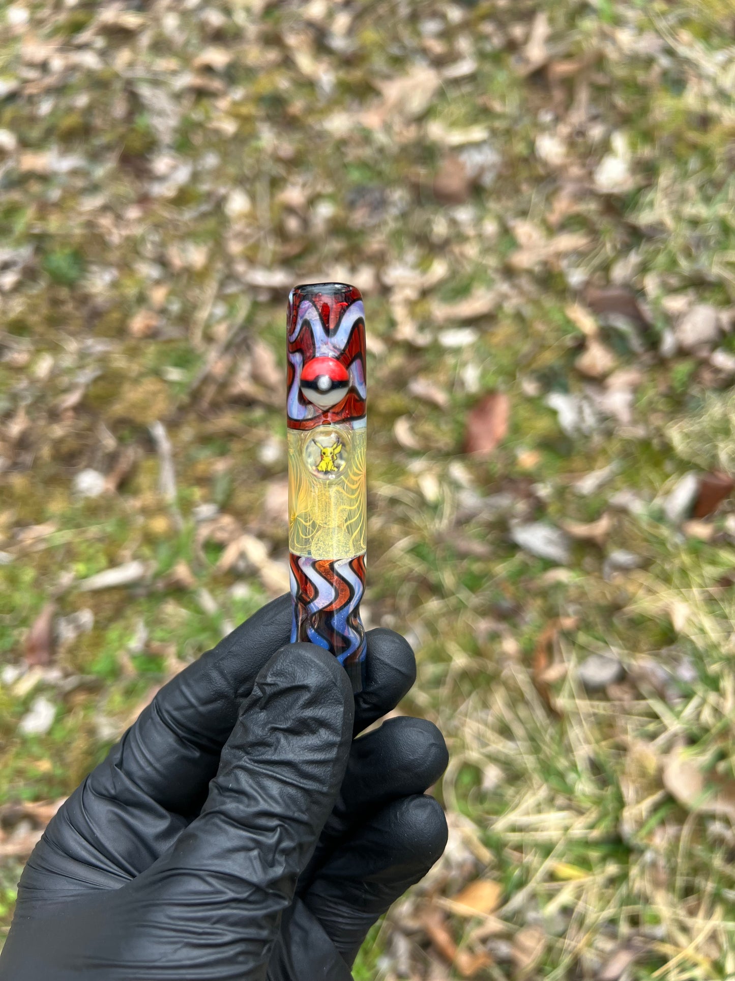 Tinymight Glass 3 Marble Stem Full Color- pkm