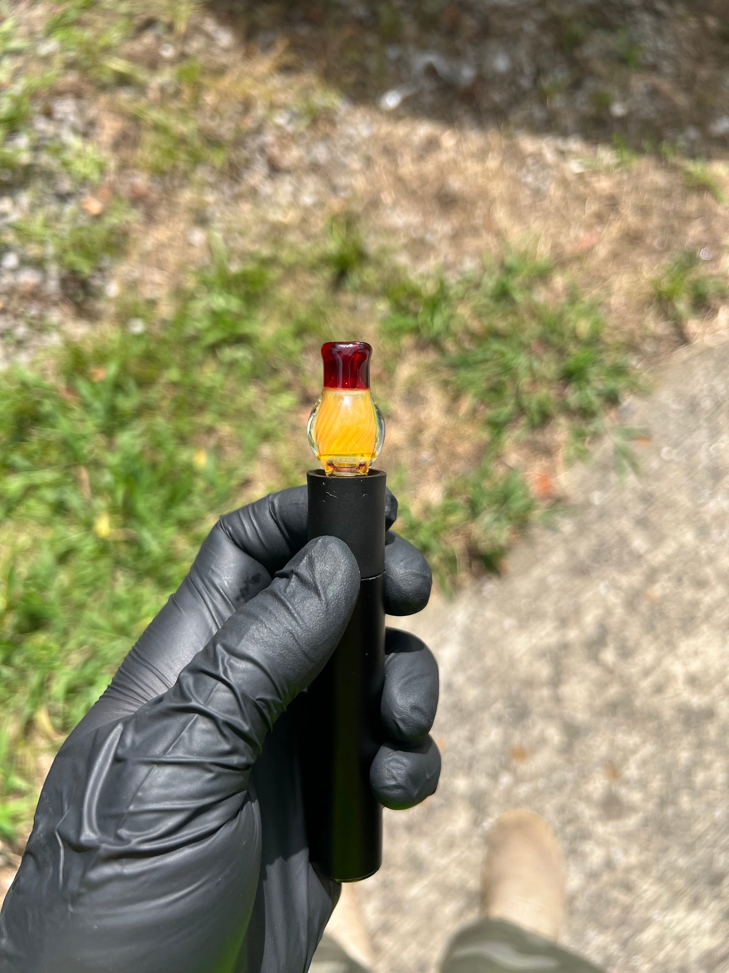 Puffco Pivot Glass Implosion Turbine Top - Red