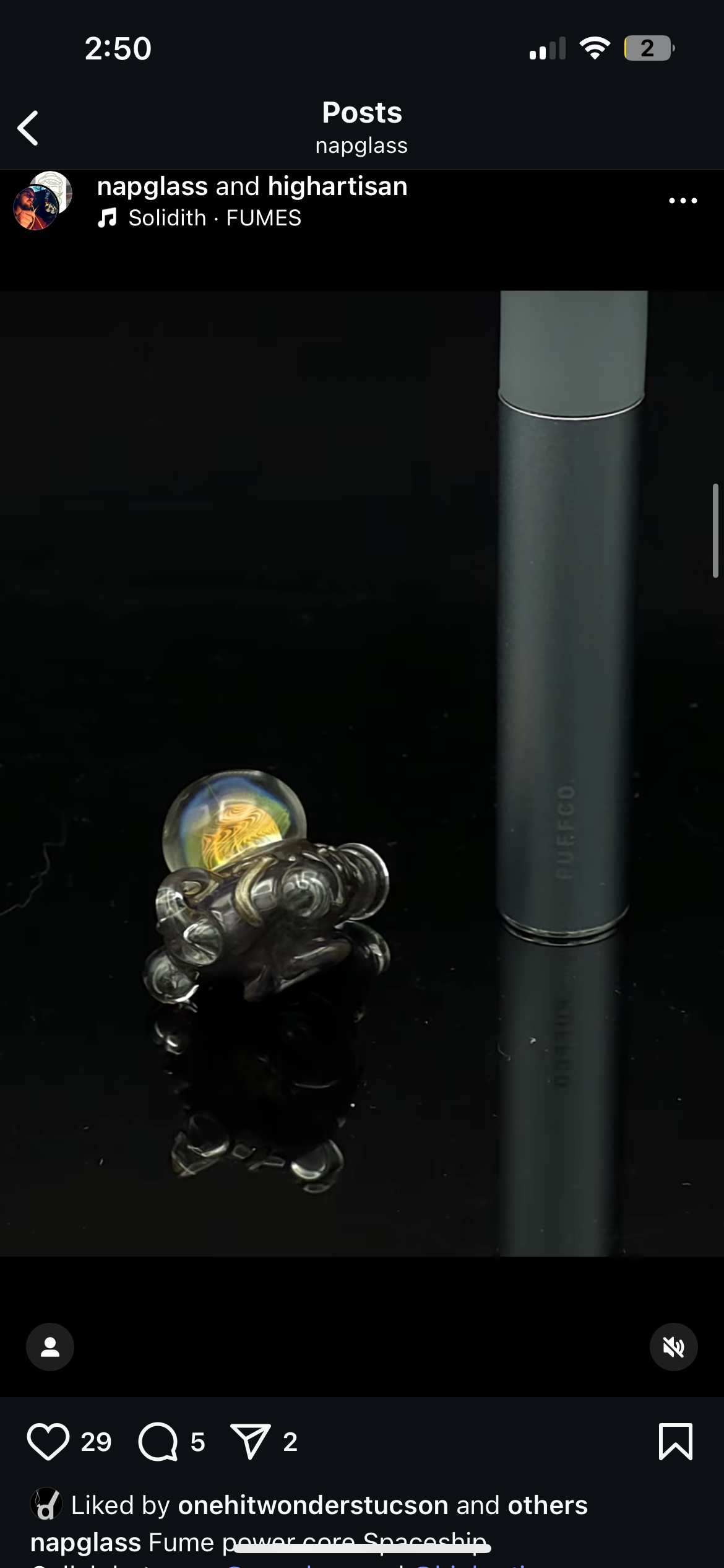 Highartisan x Napglass - Puffco Pivot Fume Power Core Ship