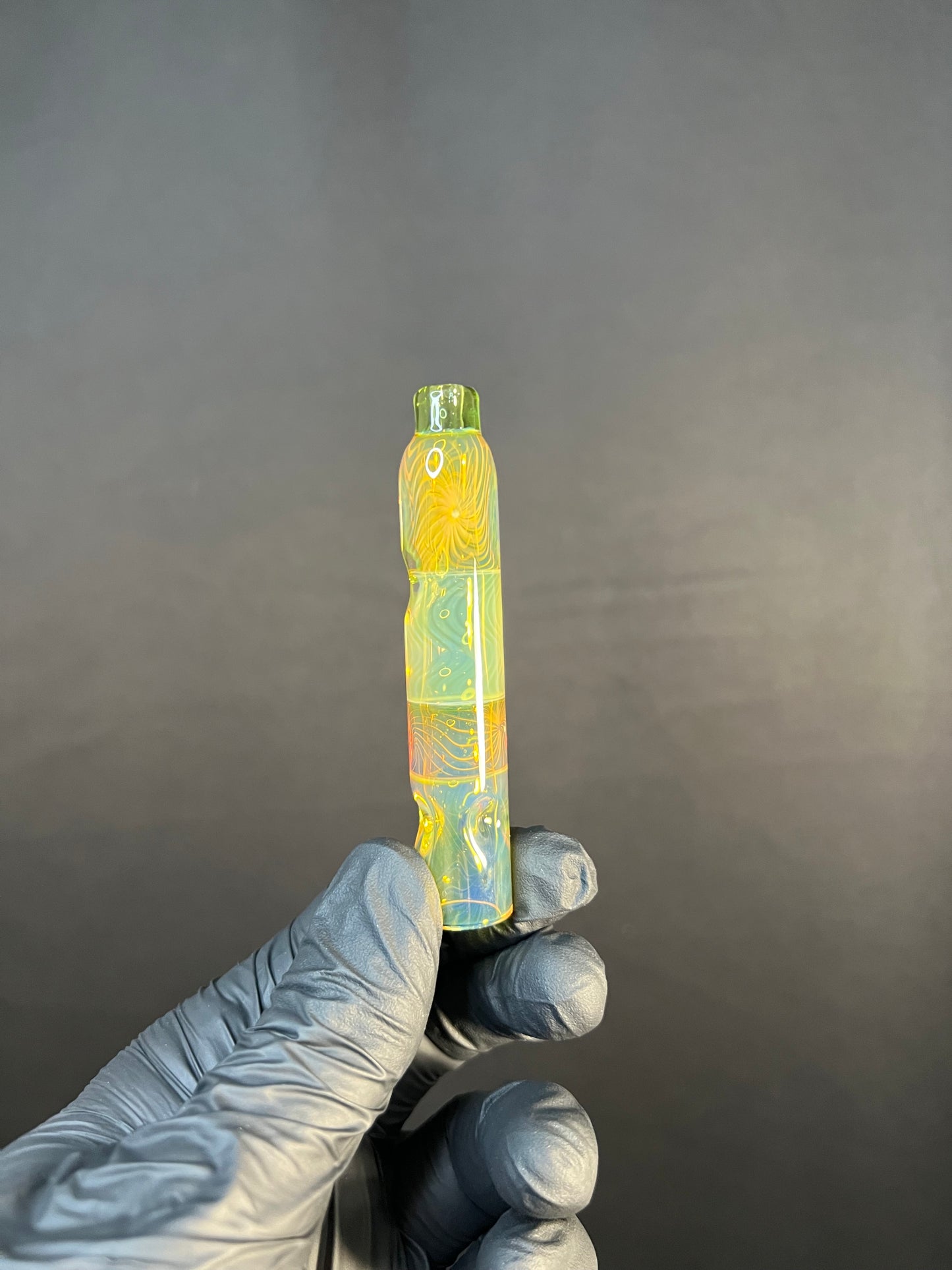 Tinymight Glass 4 Marble Stem Full Color- Silver fume/ Absinthe