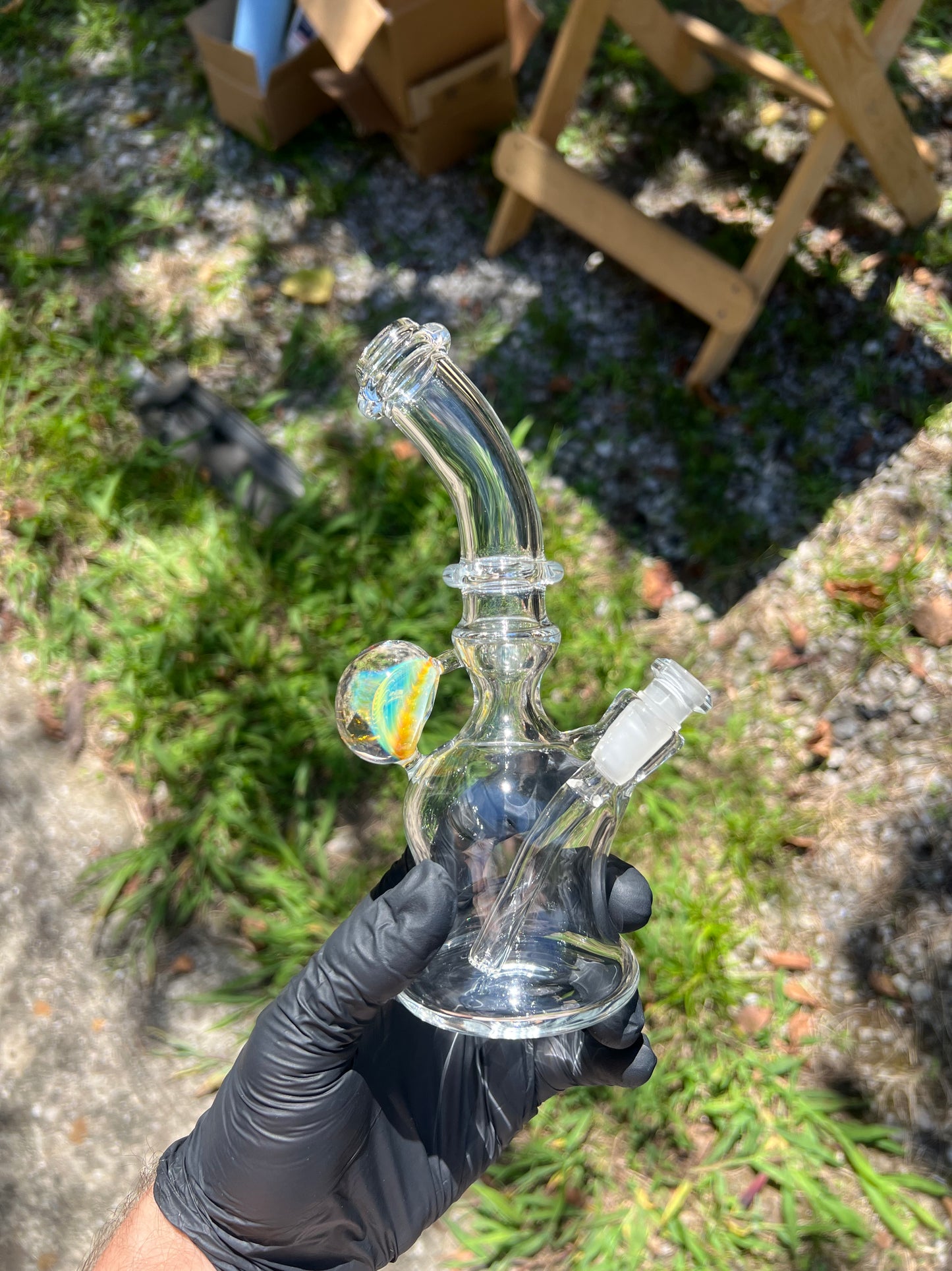 10mm Silver Fume Female Tube removable down stem #1