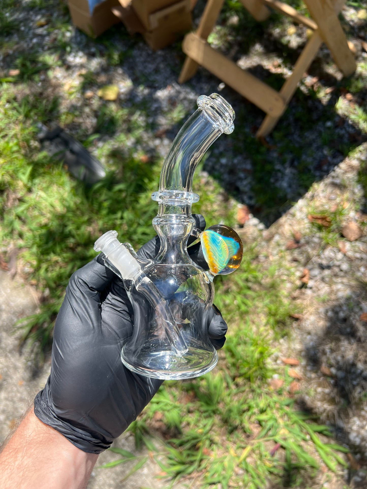 10mm Silver Fume Female Tube removable down stem #1