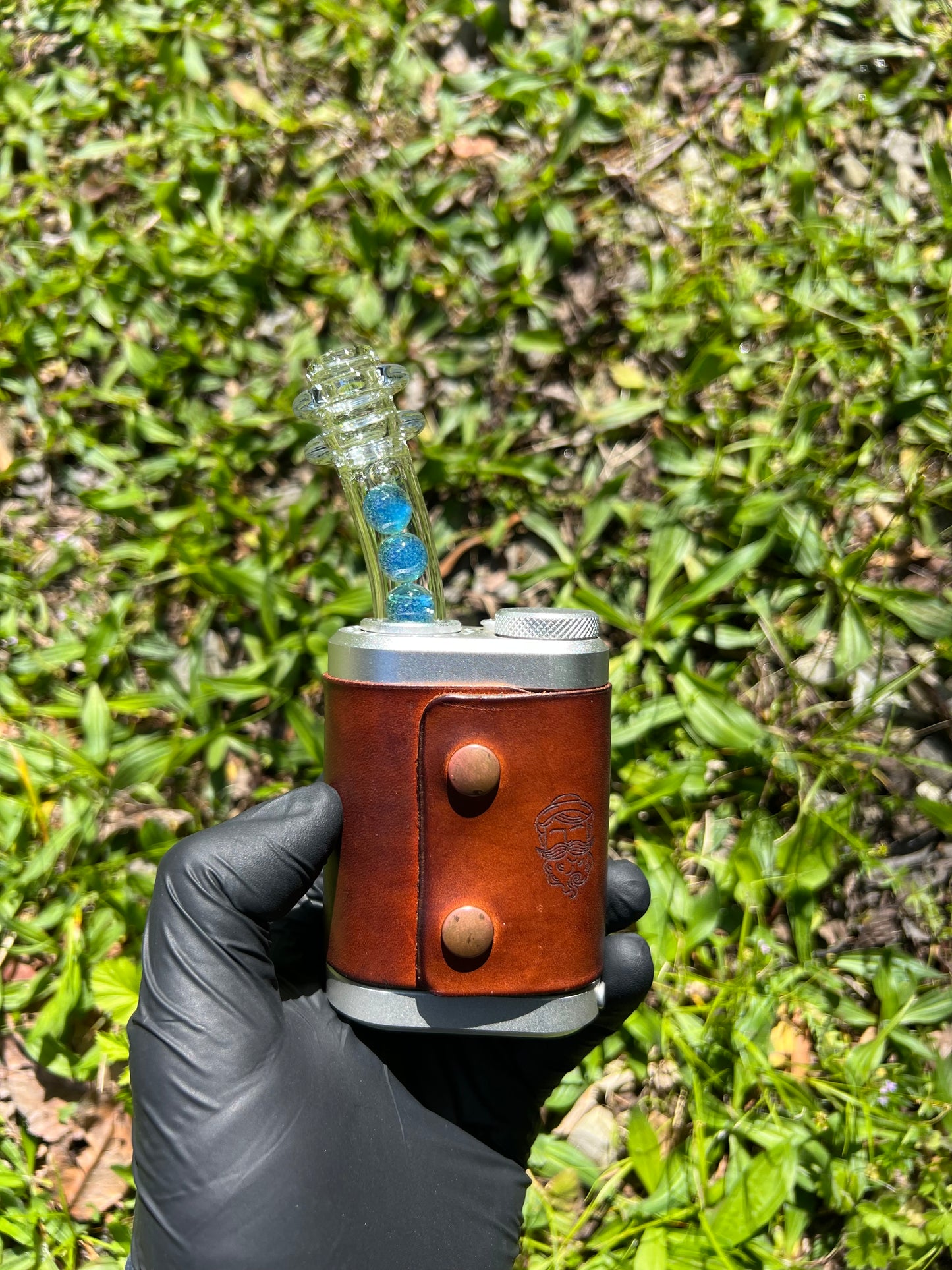 Tinymight Glass 4 Marble Stem w/Blown mouthpiece - Marina
