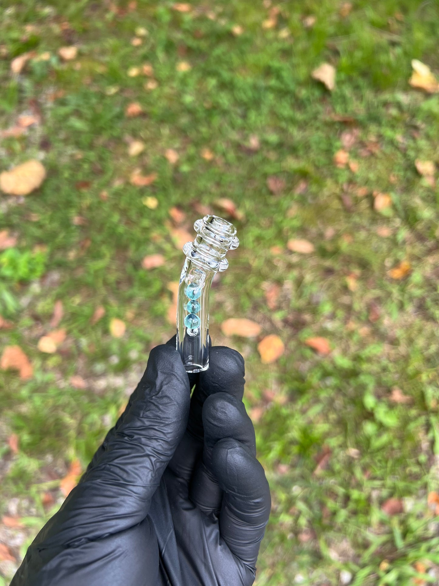Potv Lobo/ One Glass marble stem w/ blown Mp - Marina