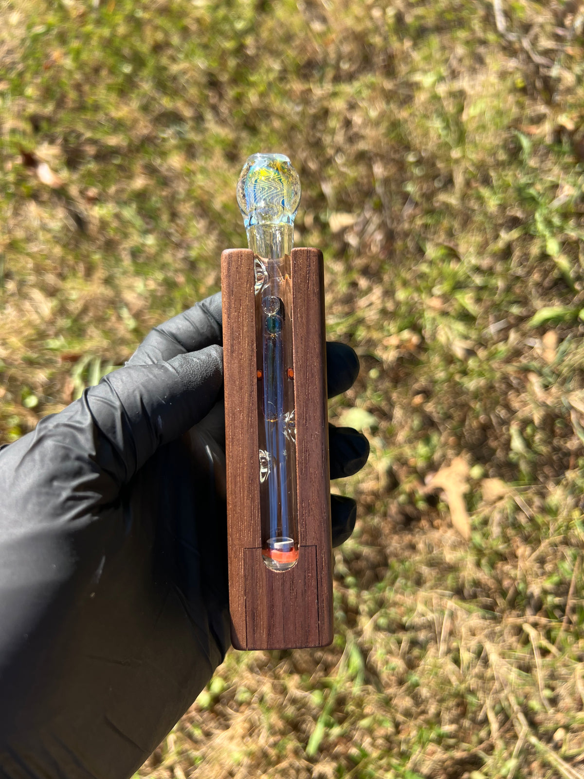 Firewood 11/12 Glass Terp Pill/ marble Implosion stem- Unicorn Opal
